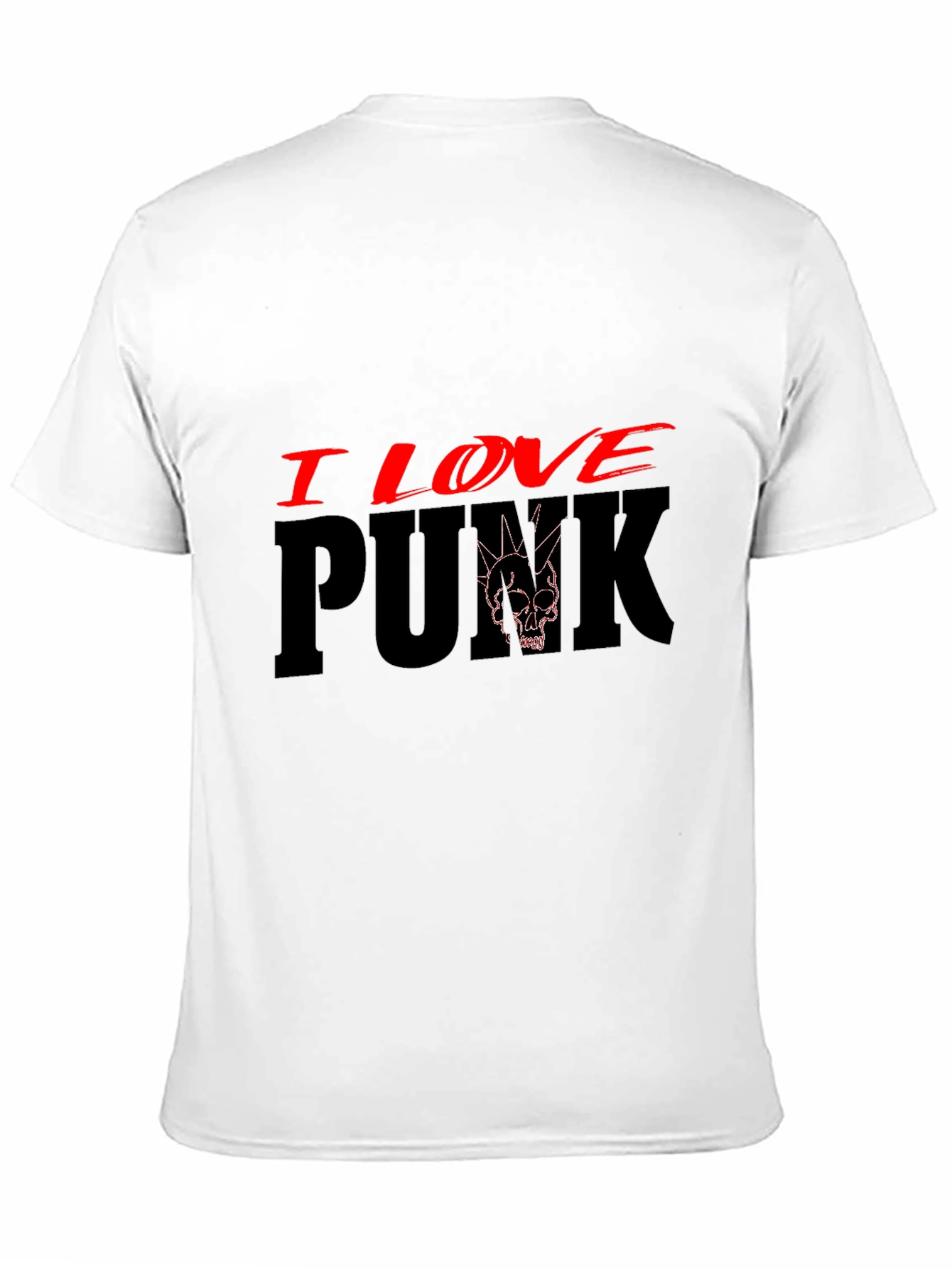 Black I Love Punk Graphic Tee - Black Cotton Blend view 11