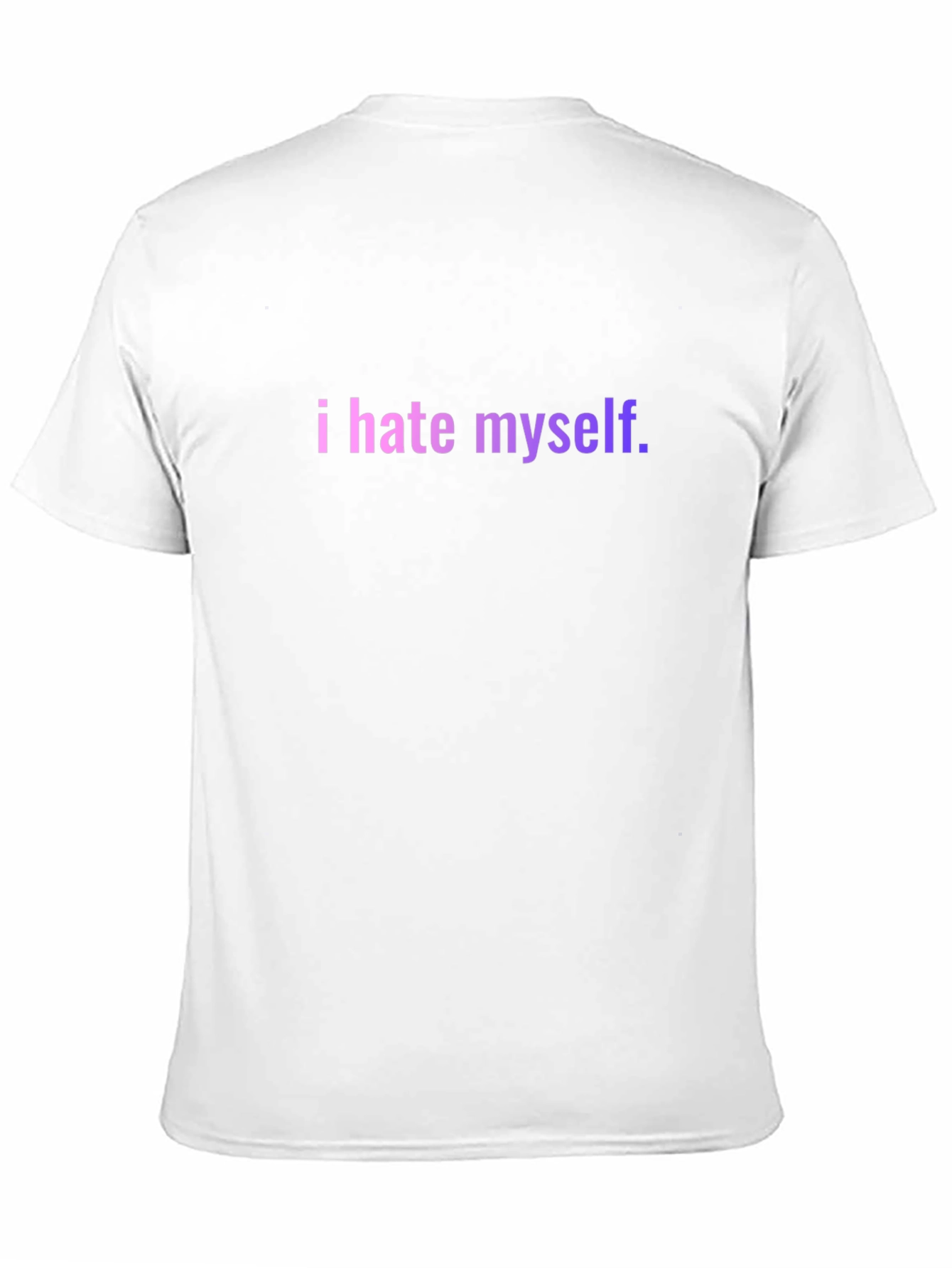 Black I Hate Myself T-Shirt - Unisex Novelty Tee view 11