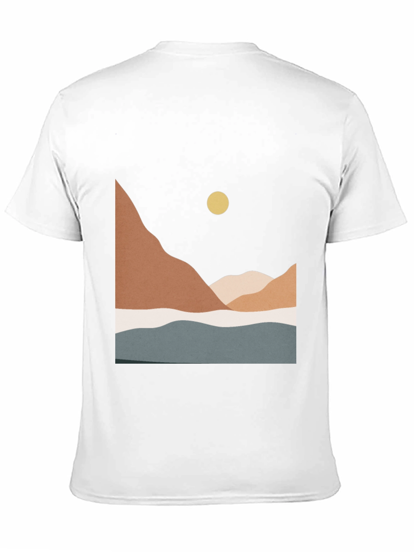 Black Minimalist Mountain Scene Graphic Tee view 11