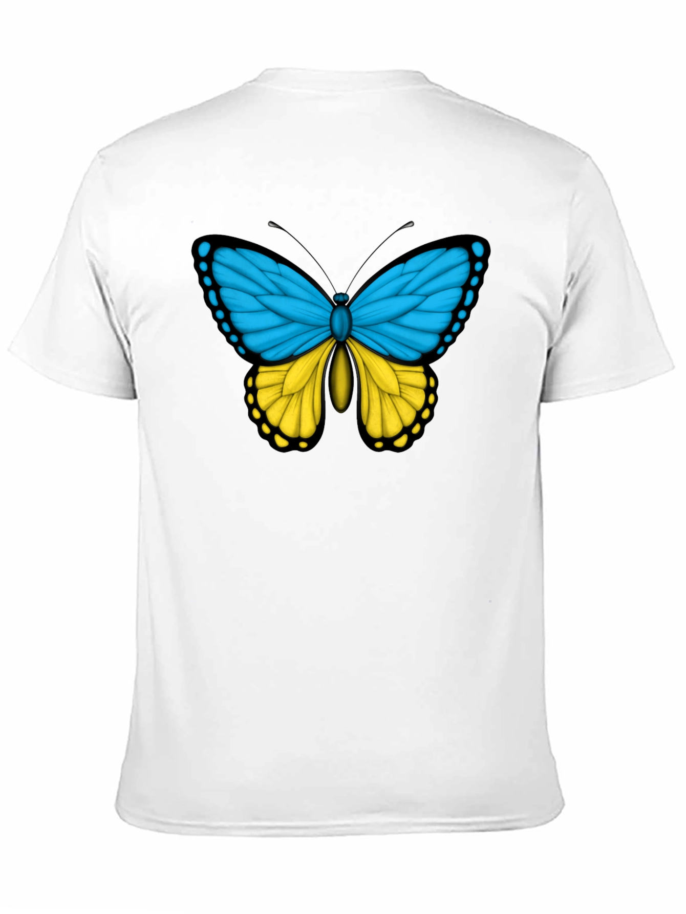 Black Butterfly Ukraine Flag T-Shirt view 11