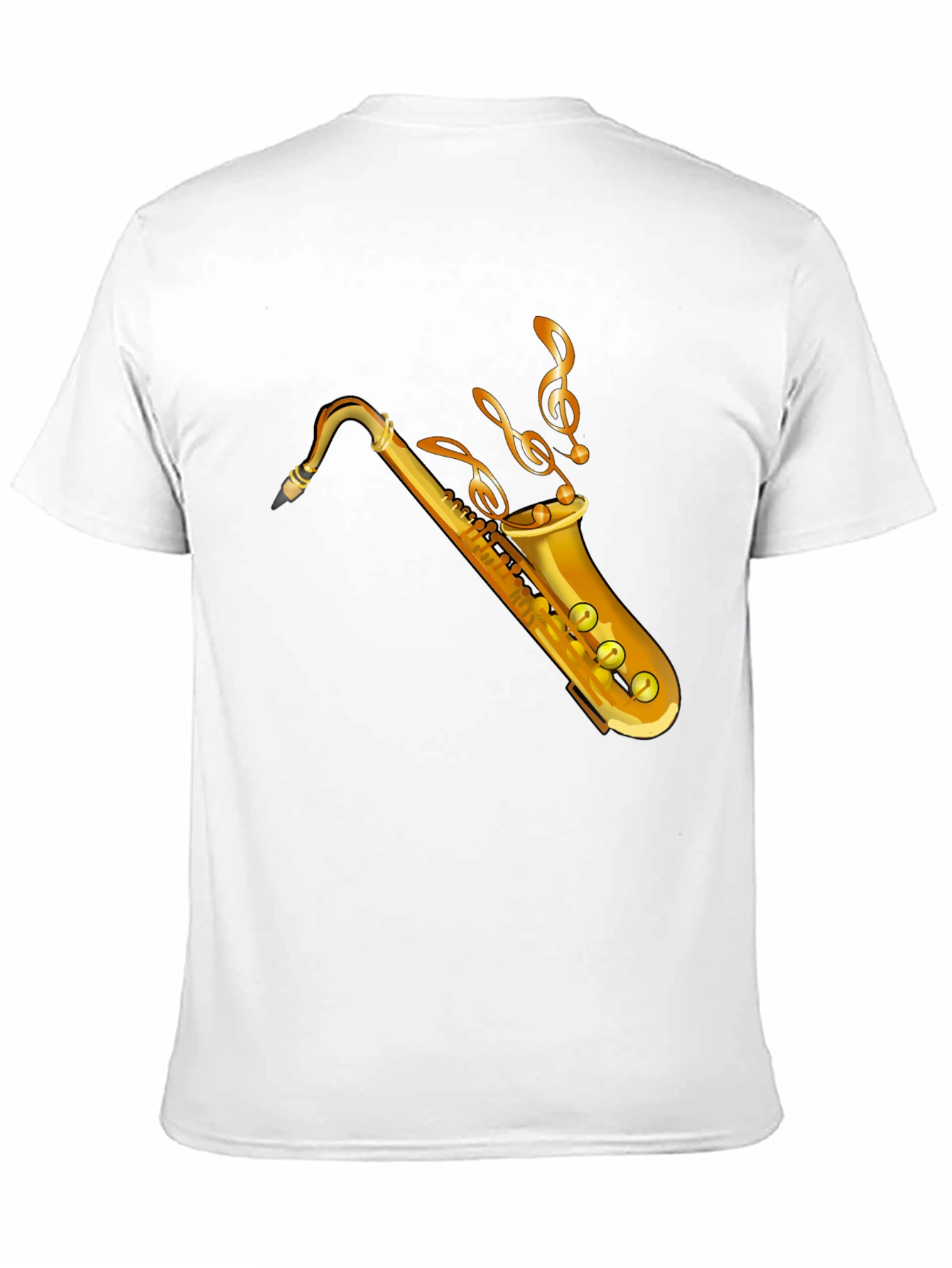 Black Saxophone Music Graphic Tee view 11