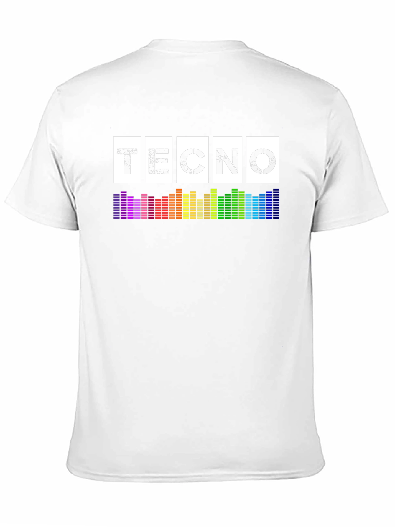 Black Techno Music T-Shirt - Graphic Equalizer Design view 11