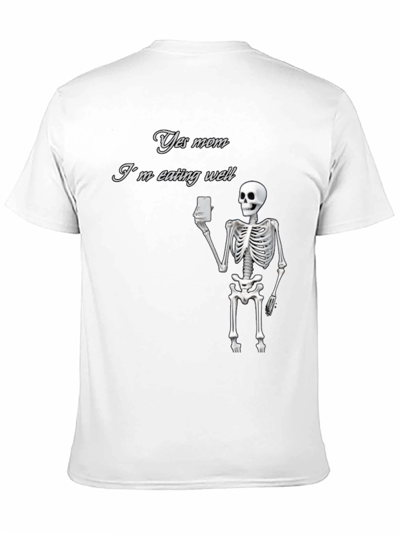 Black Yes Mom Skeleton Graphic Tee - Funny Humor T-Shirt view 11