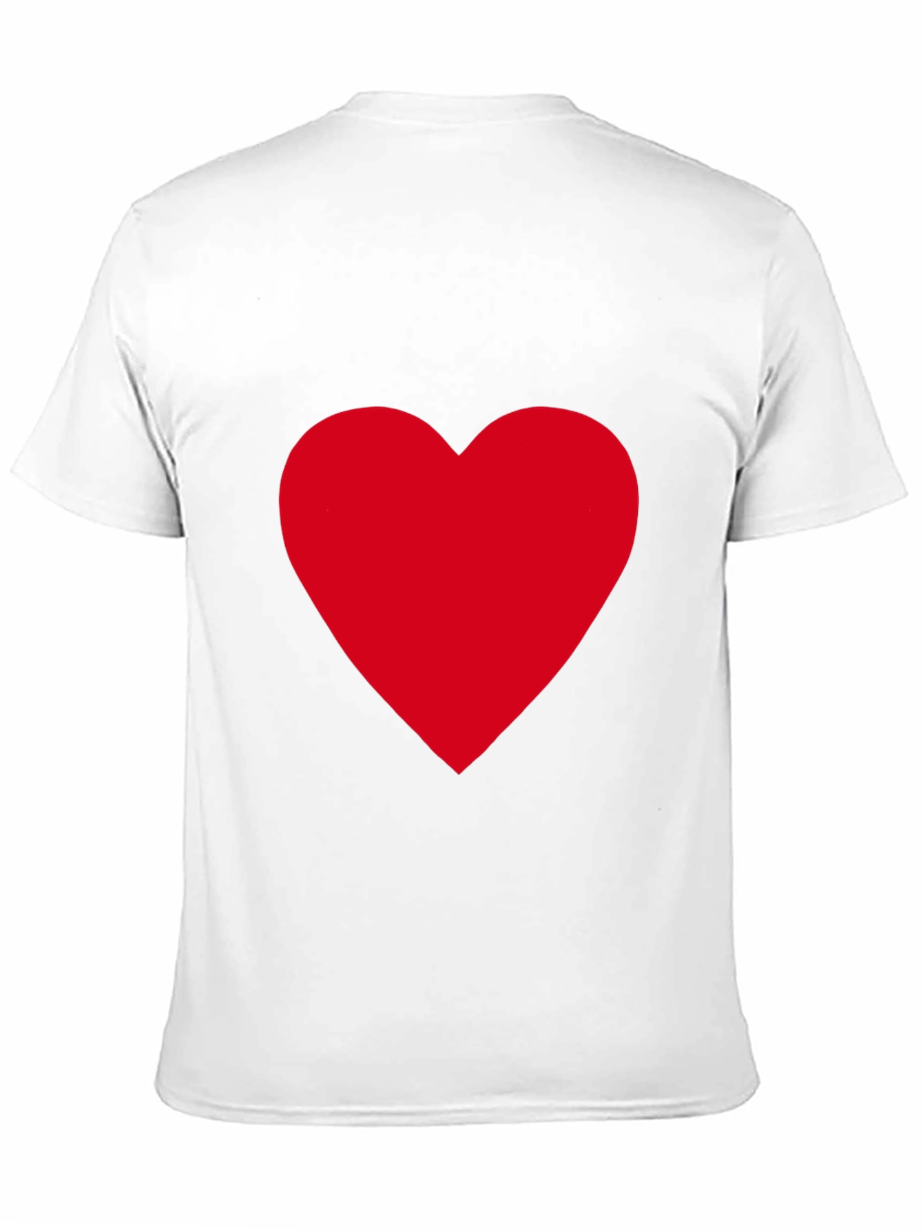 Black Bold Red Heart on Black T-Shirt view 11