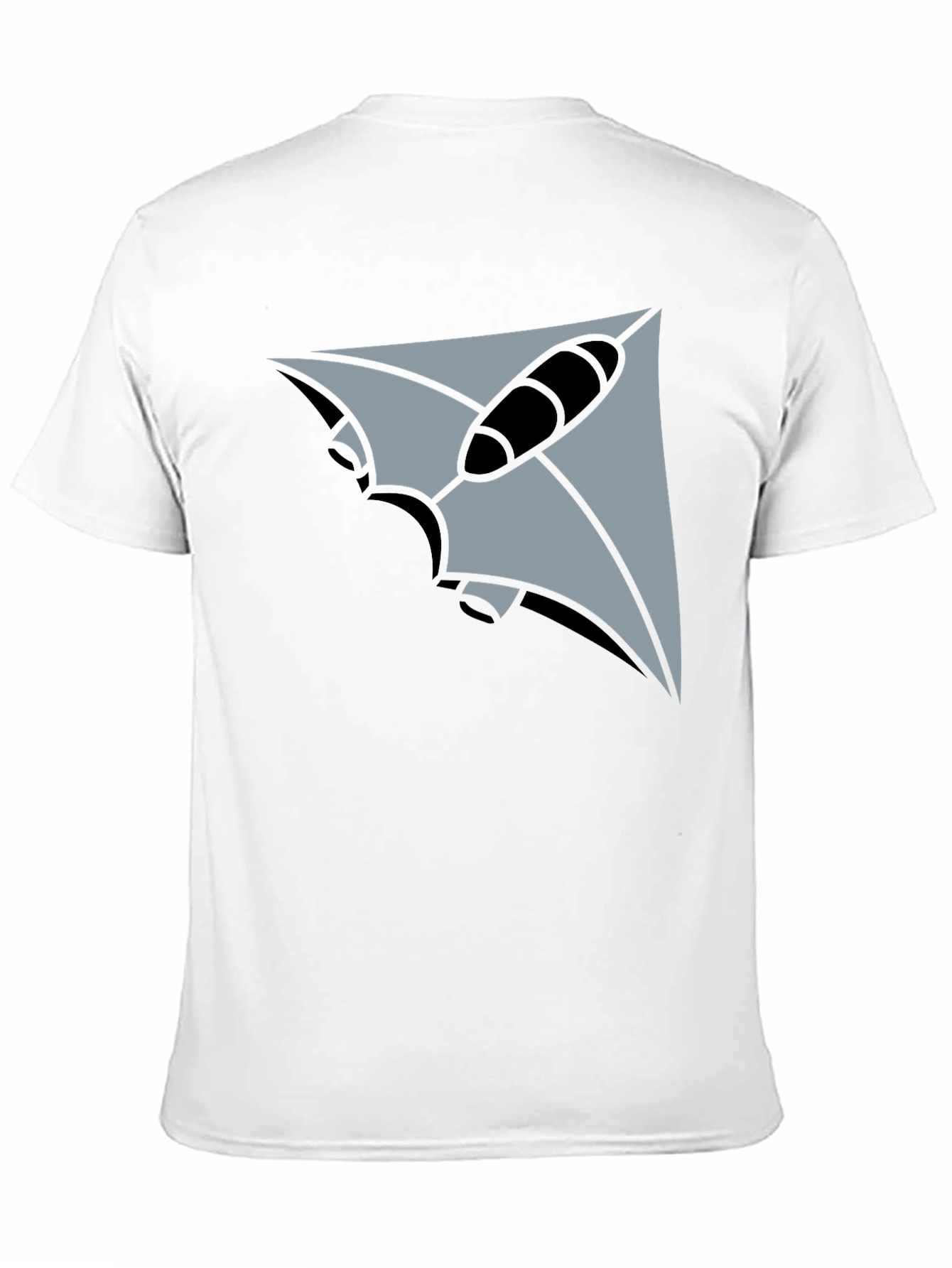 Black Geometric Stingray Graphic Tee - Black view 11