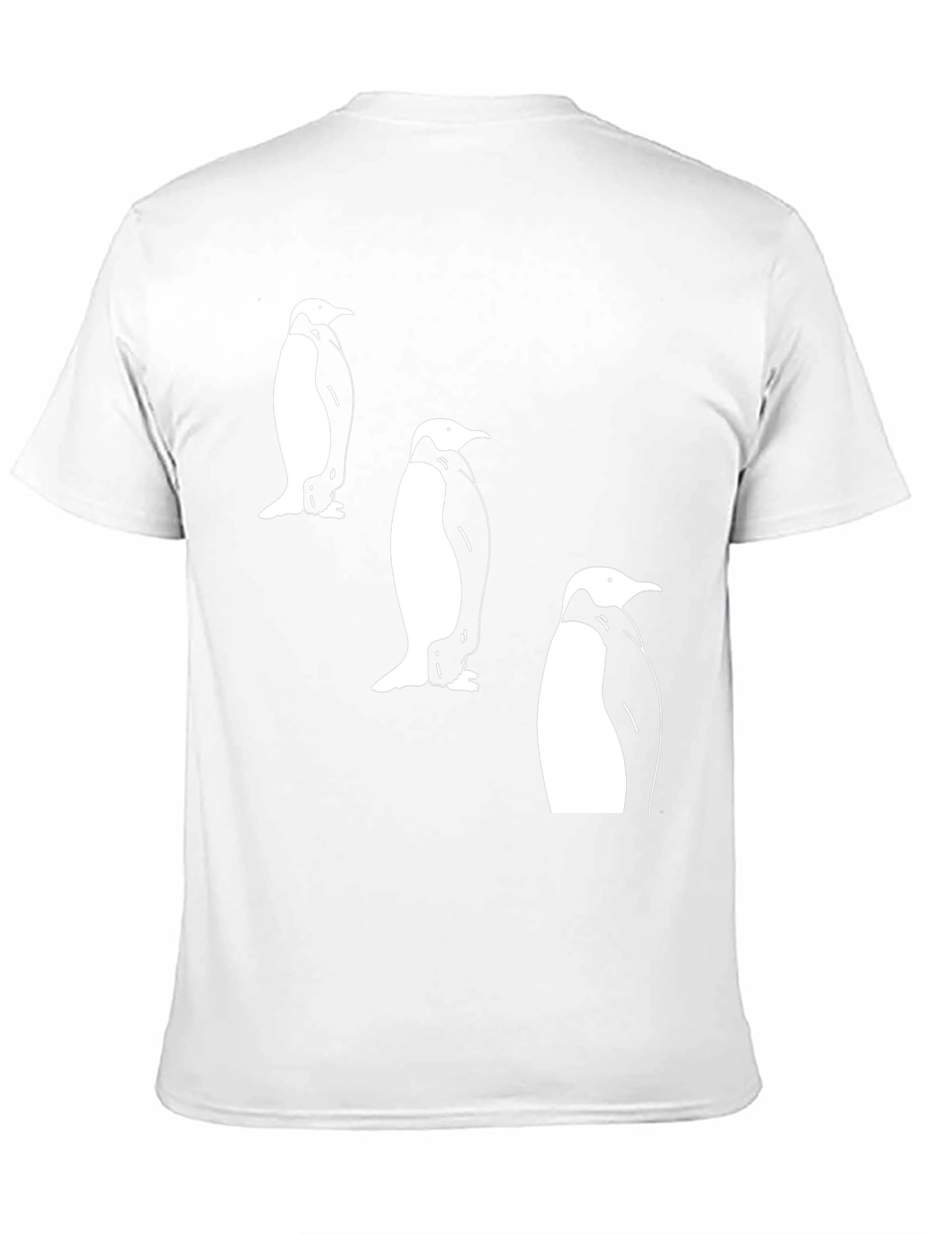Black Penguin Trio Graphic Tee - Black Cotton T-Shirt view 11
