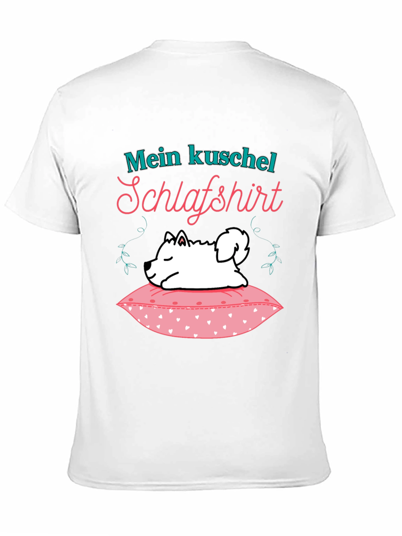 Black Cute Dog 'Mein Kuschel Schlafshirt' Graphic T-Shirt view 11