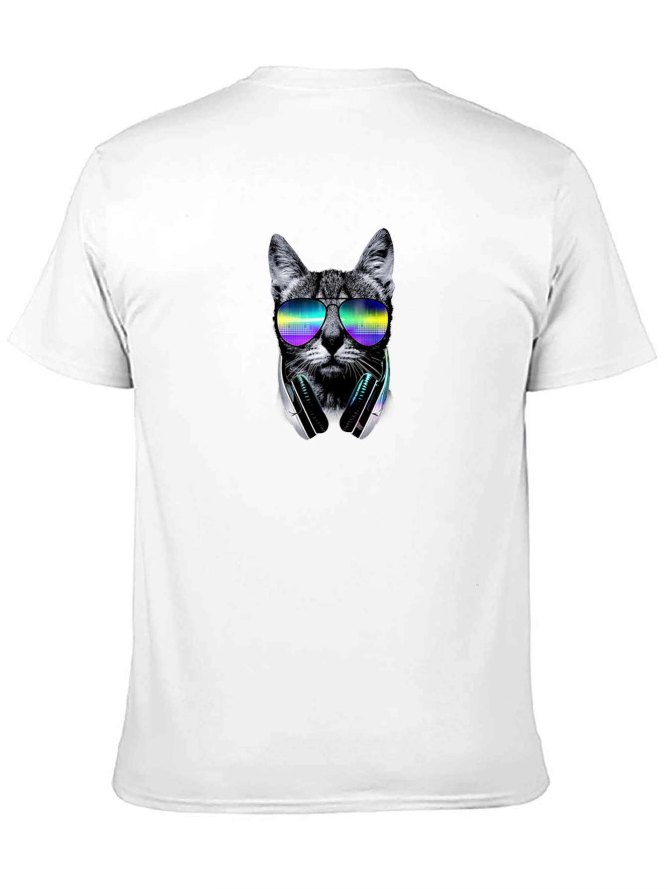 Black Cool Cat DJ T-Shirt - Black view 11
