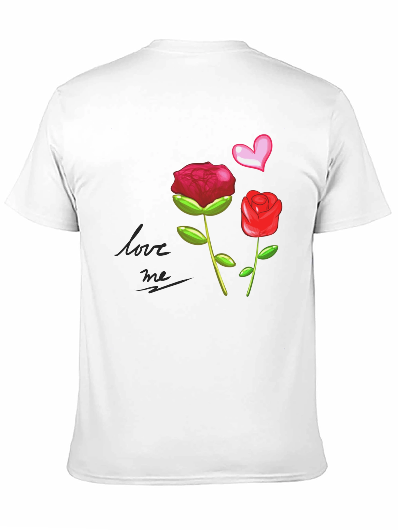 Black Love Me Roses Graphic Tee - Black view 11