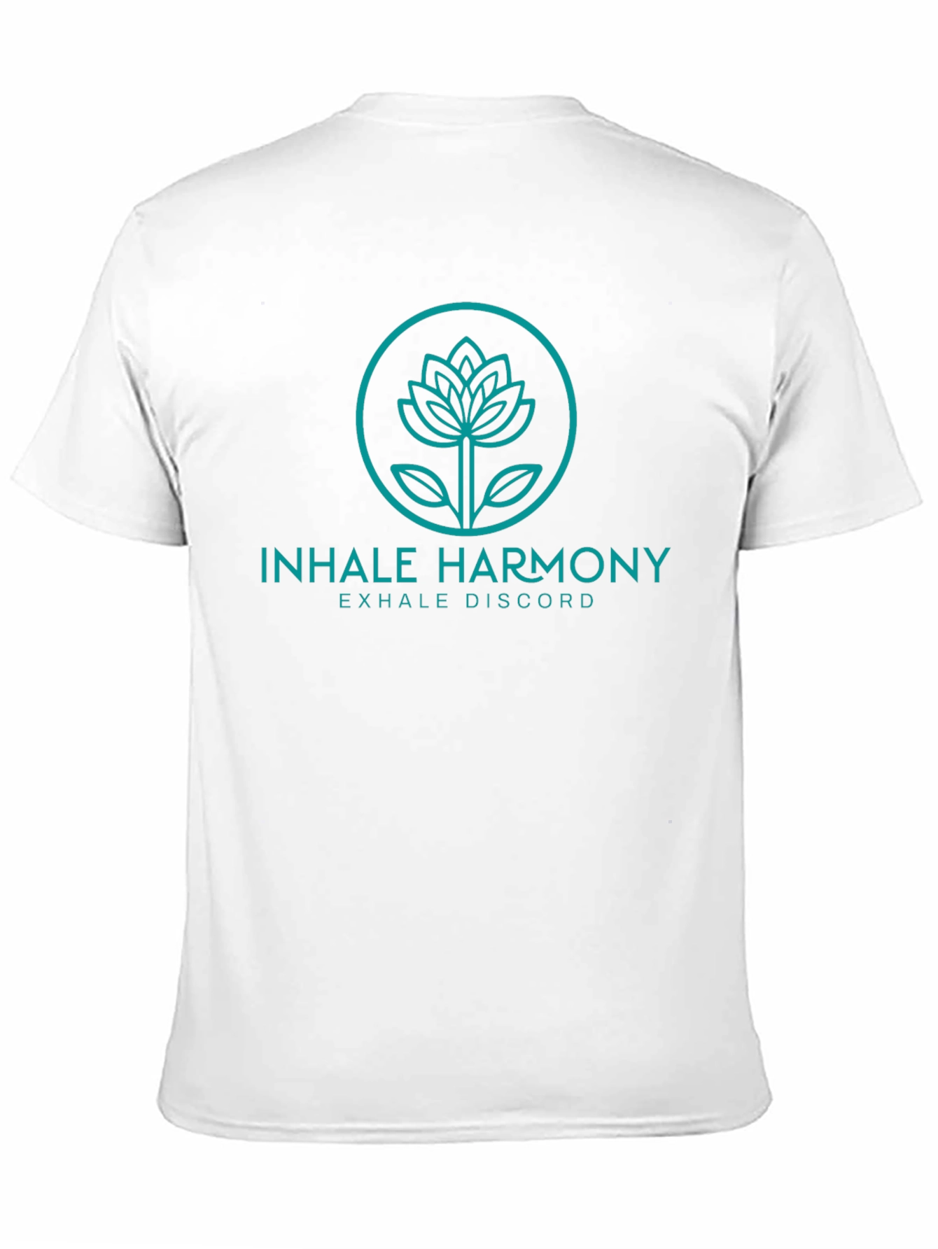 Black Inhale Harmony Lotus Graphic Black T-Shirt view 11