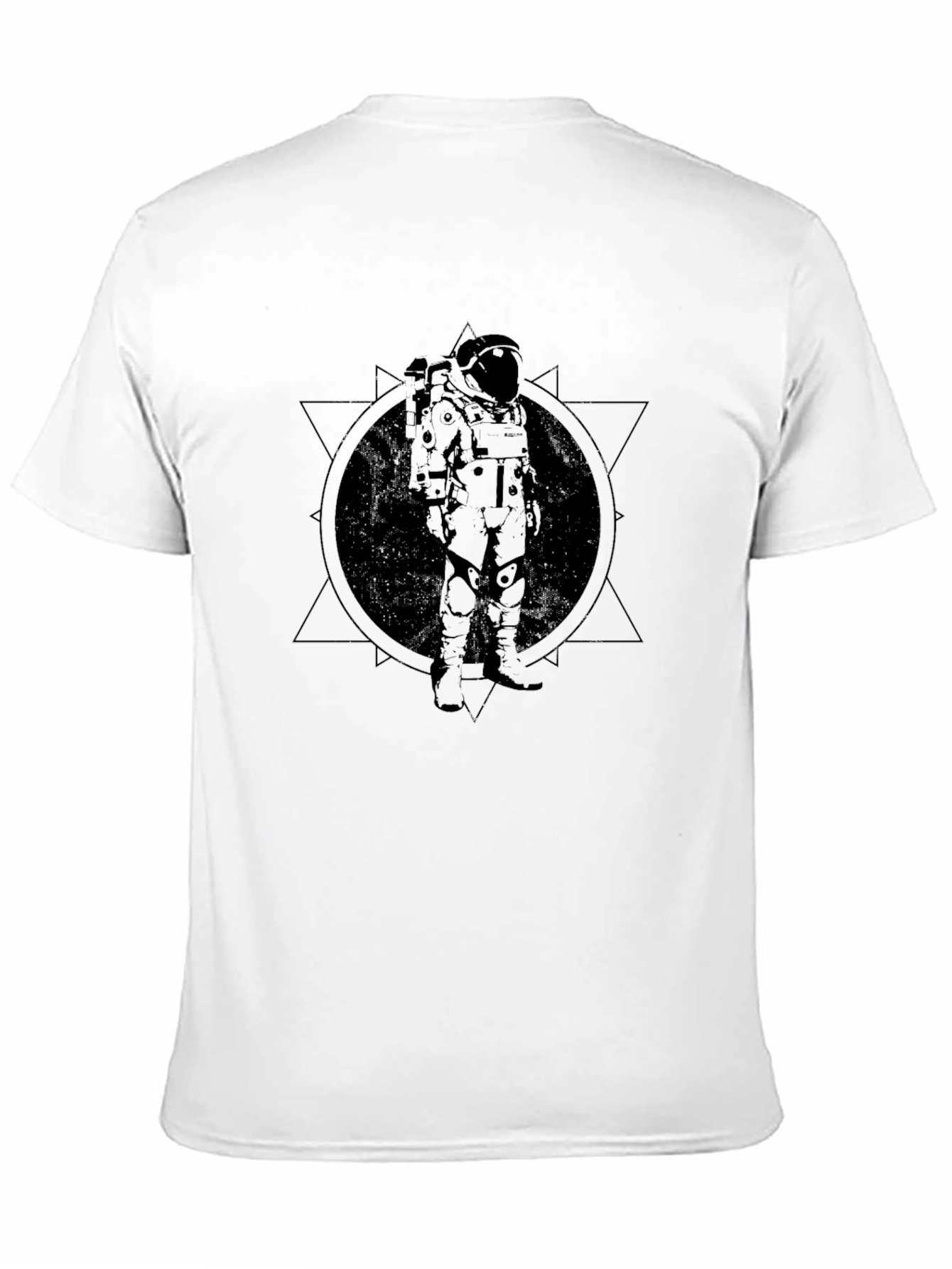 Black Astronaut Graphic T-Shirt - Black Cotton Blend view 11