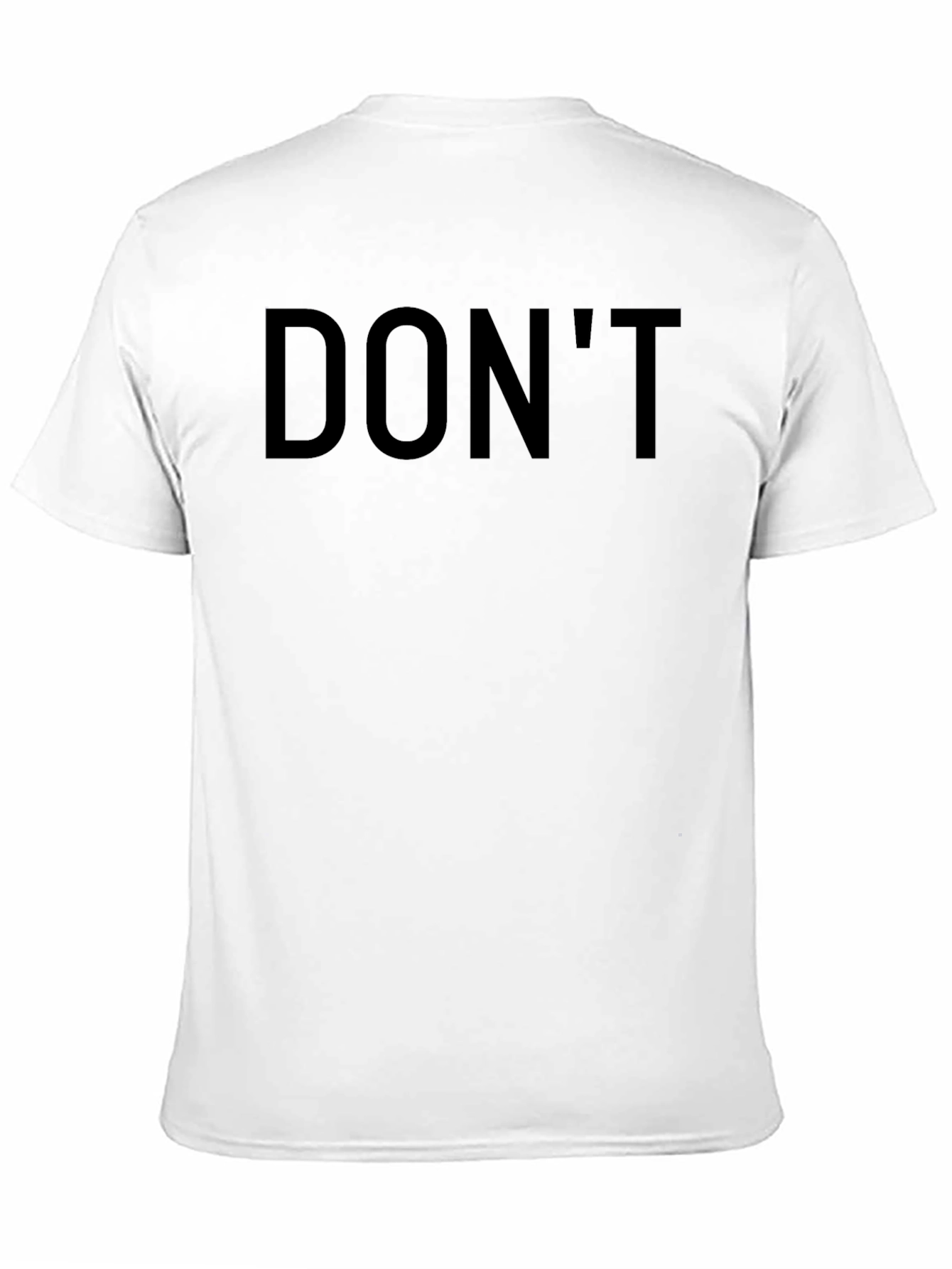 Black Men's "Don't" Graphic Print Black T-Shirt view 11