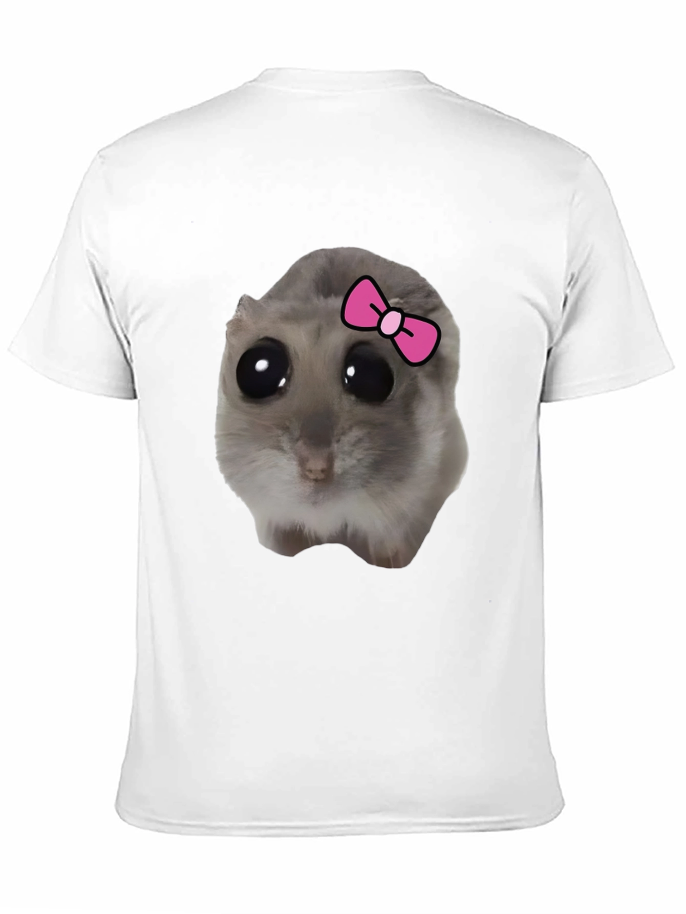 Black Funny Hamster Bow T-Shirt - Cute Pet Tee view 11