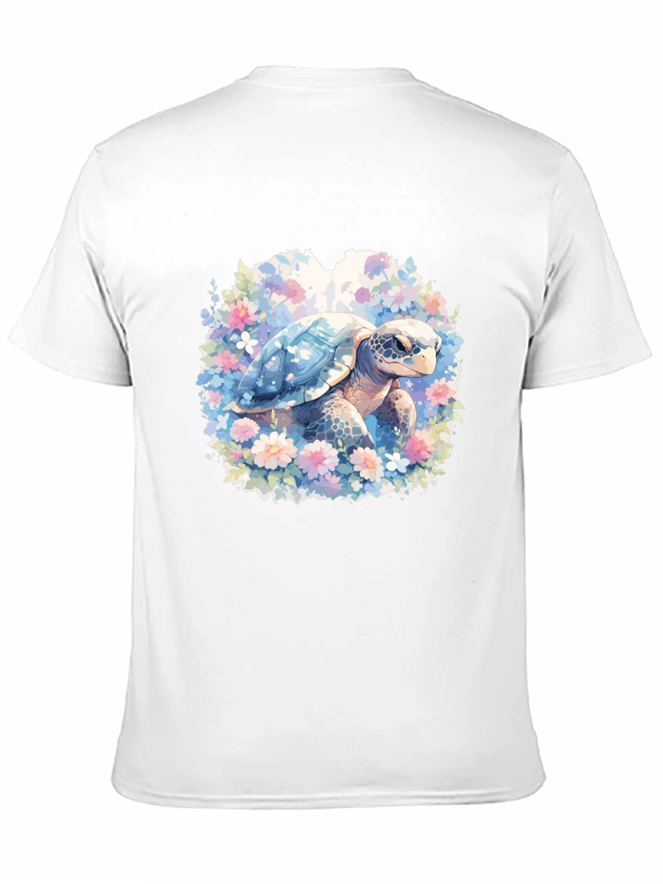 Black Sea Turtle Floral Graphic T-Shirt view 11