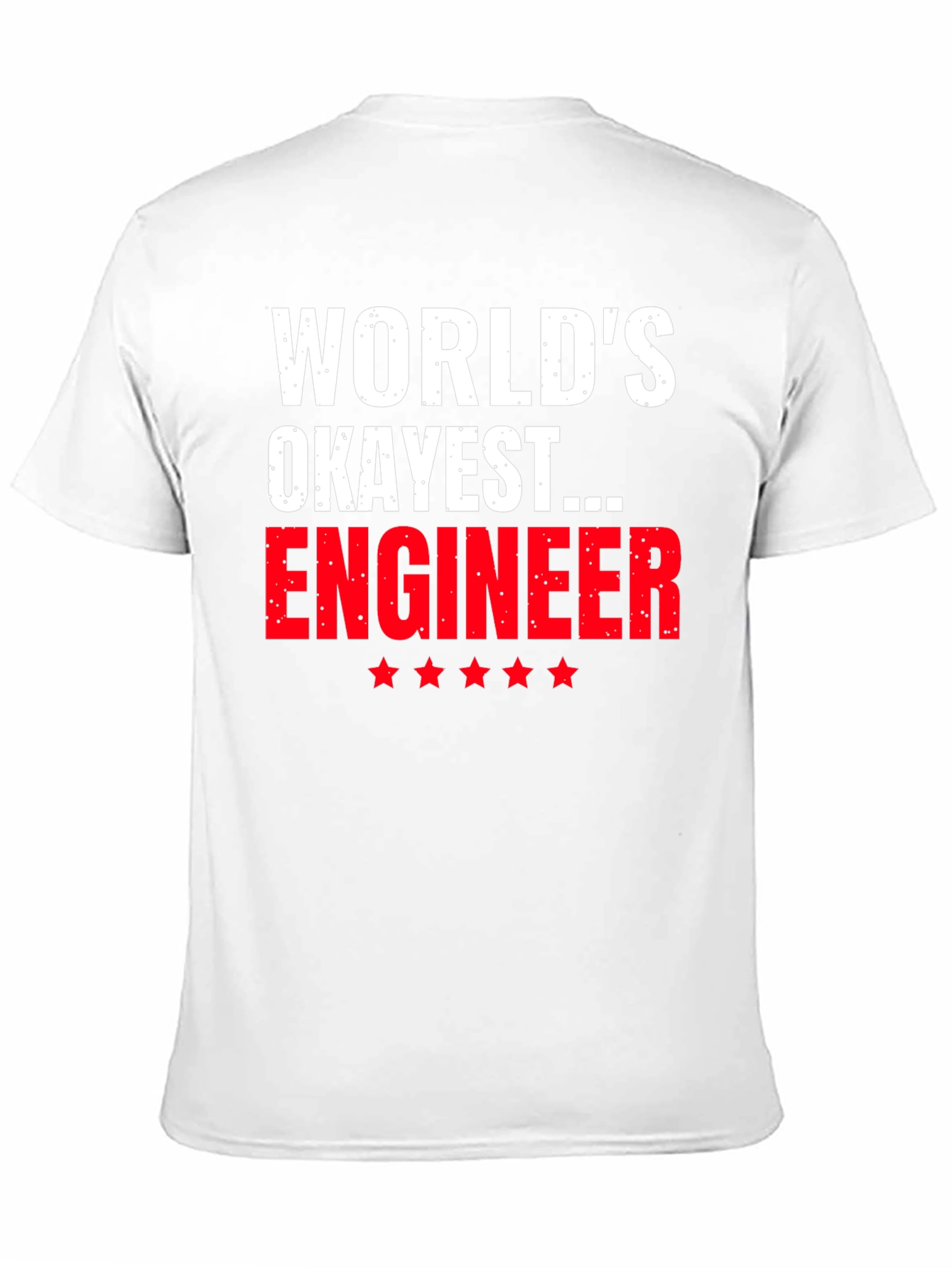 Black World's Okayest Engineer T-Shirt - Funny Gift view 11