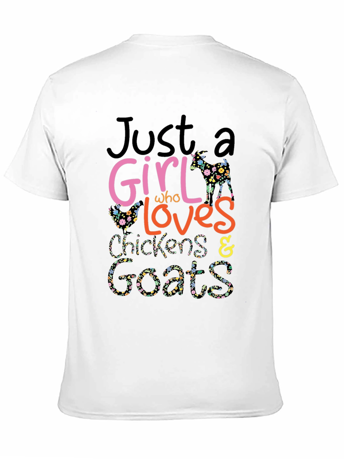 Black Girl Loves Chickens & Goats T-Shirt view 11