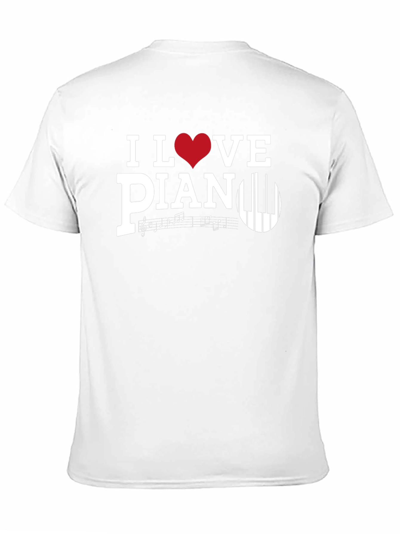 Black I Love Piano T-Shirt, Music Lover Tee view 11