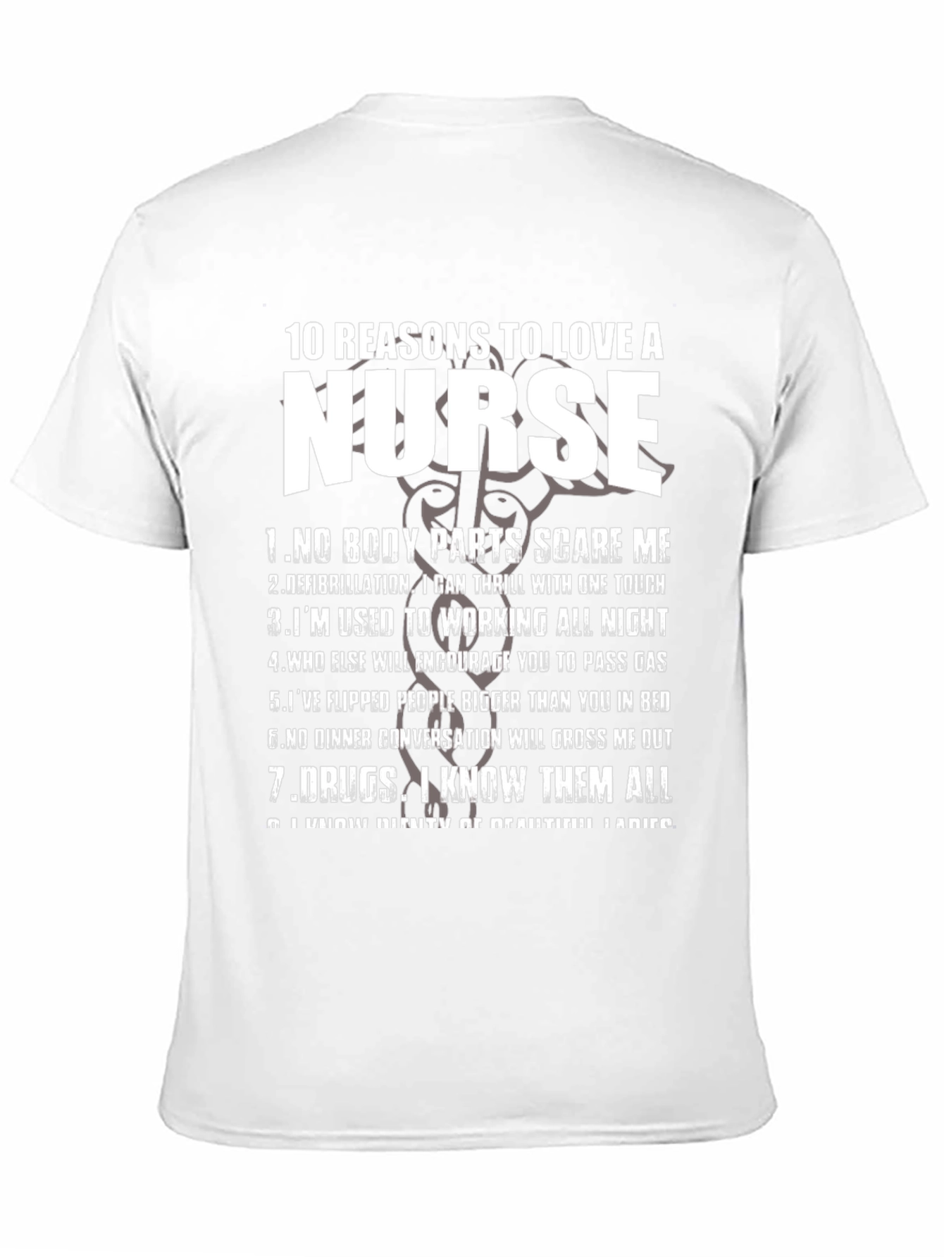 Black Funny Nurse T-Shirt: 10 Reasons to Love a Nurse view 11