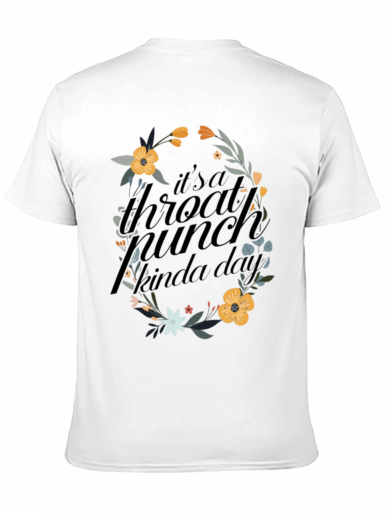 Black Floral "Throat Punch" Graphic Tee view 11