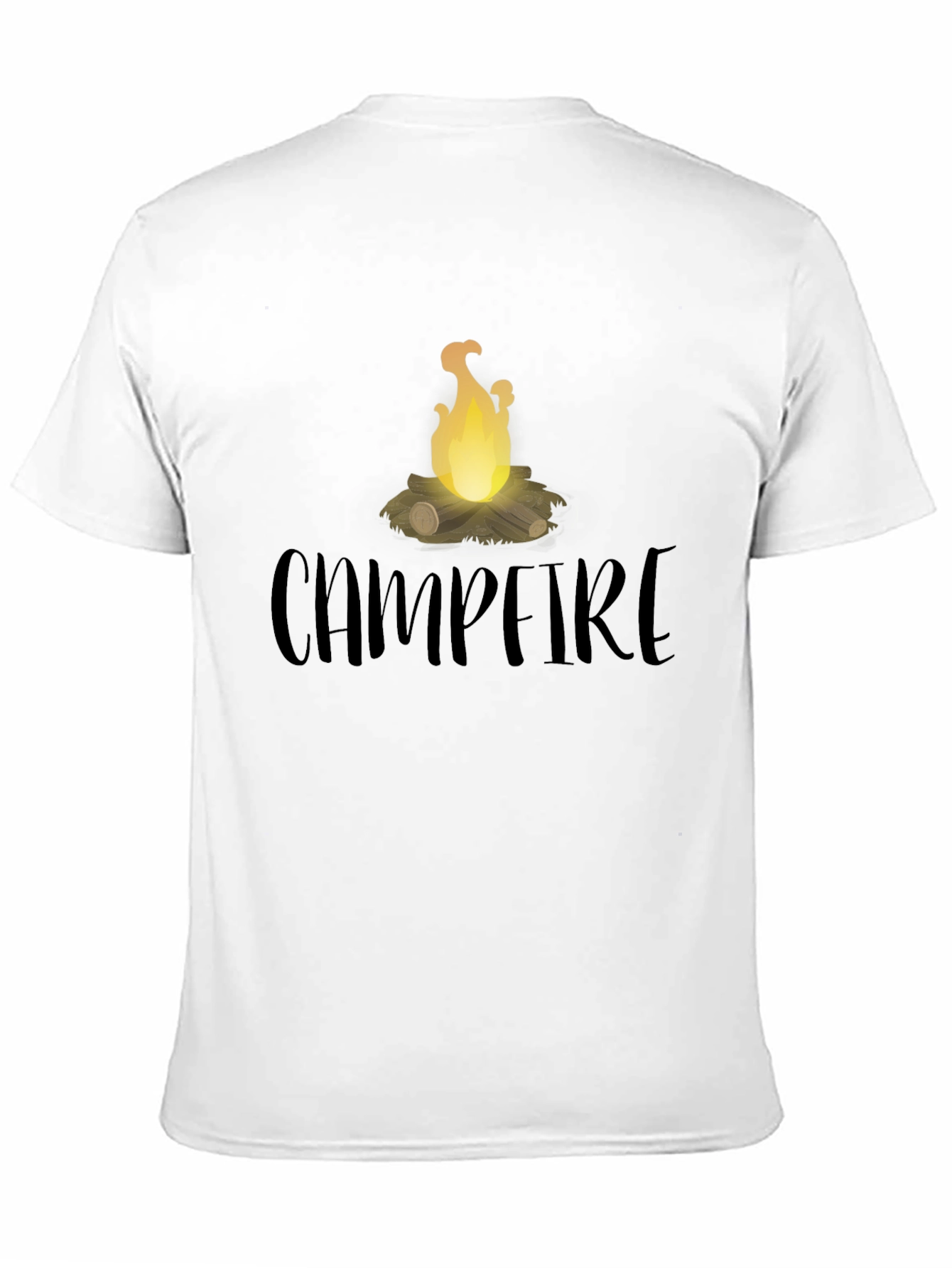 Black Campfire Graphic Tee - Black Cotton T-Shirt view 11