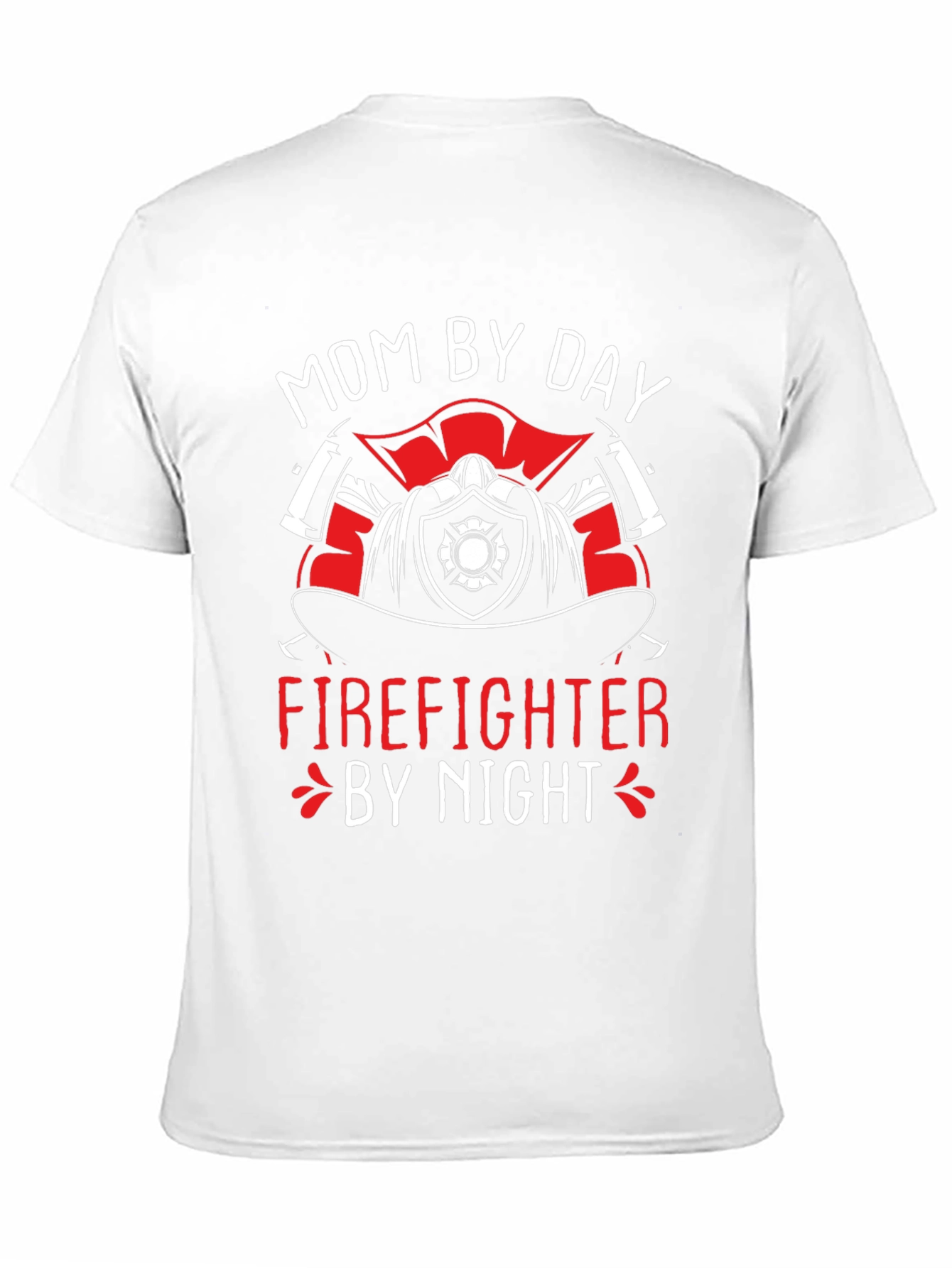 Black Mom Firefighter Graphic T-Shirt view 11