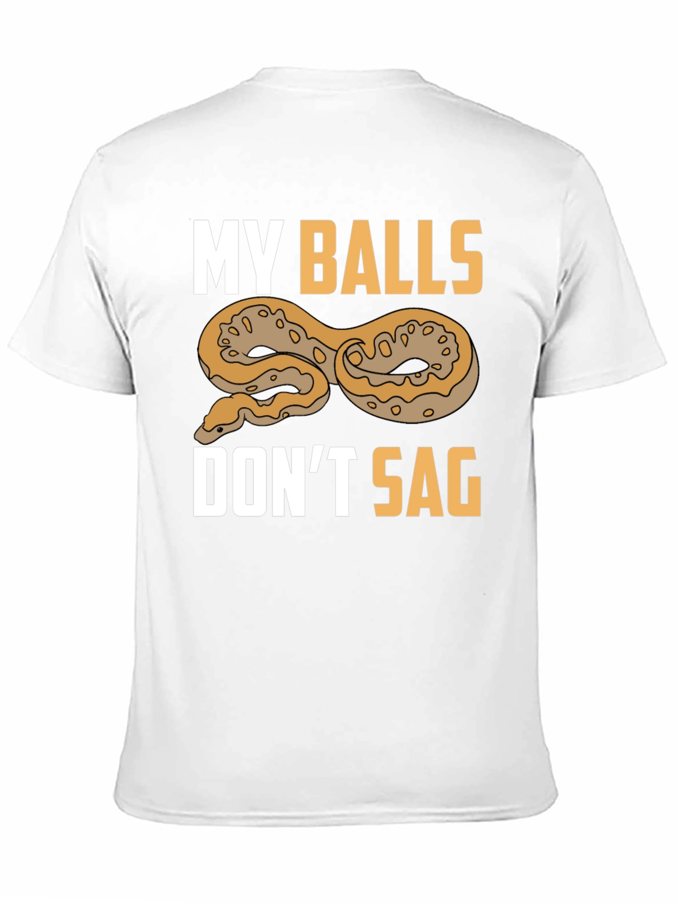 Black Funny "My Balls Don't Sag" Snake T-Shirt view 11