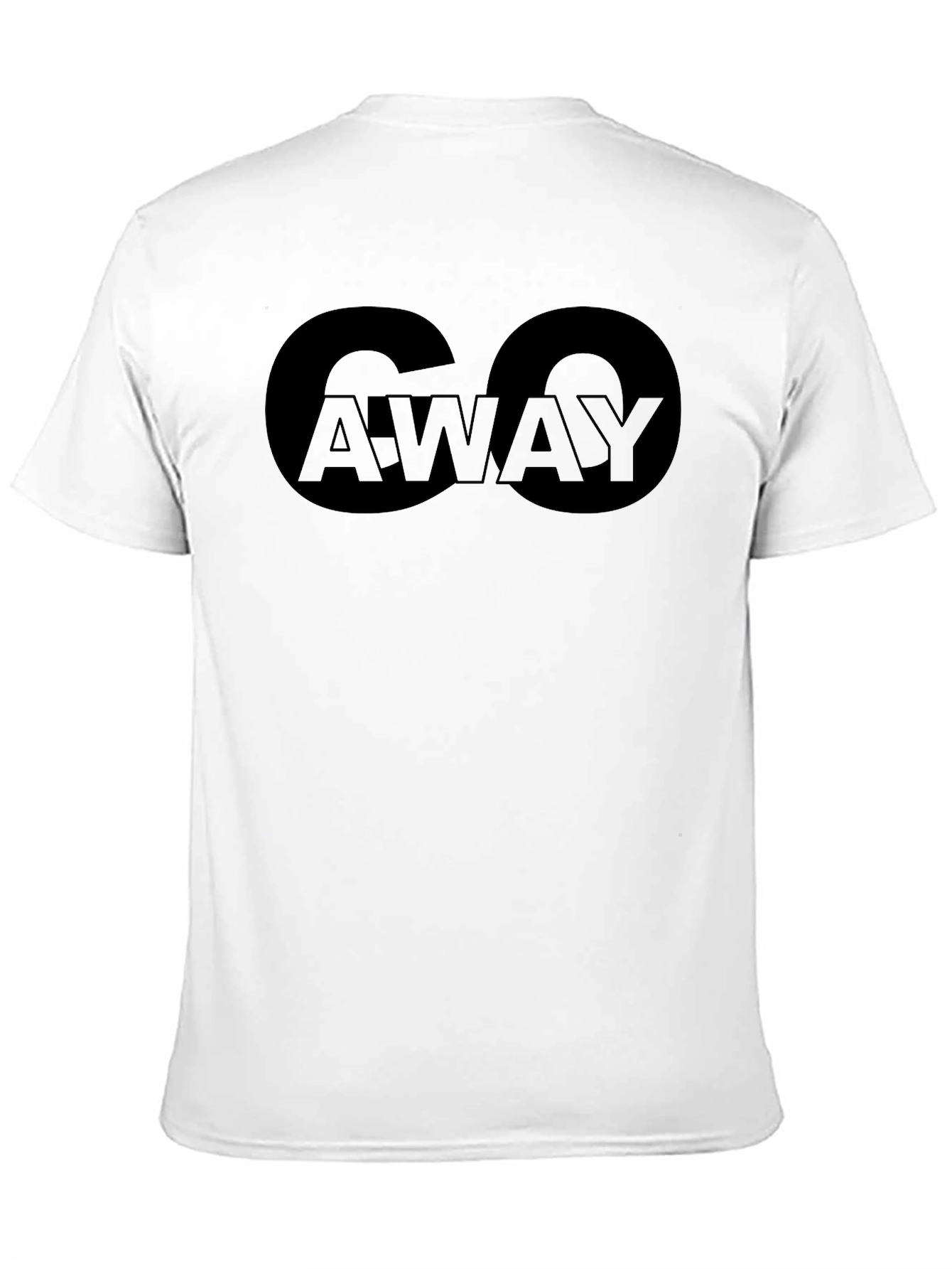 Black Go Away Graphic T-Shirt - Black Crew Neck Tee view 11