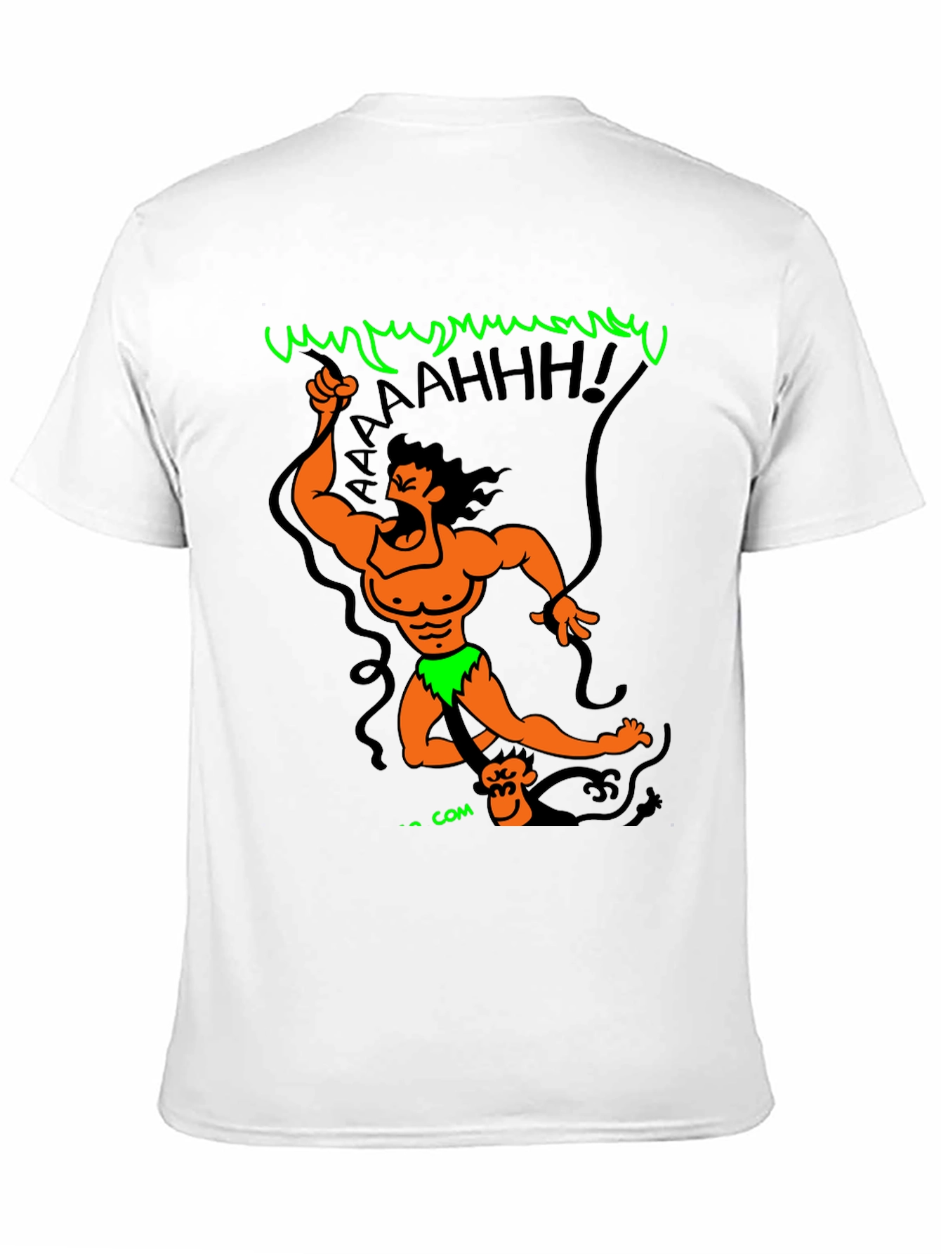 Black Cartoon Tarzan Graphic Black T-Shirt view 11