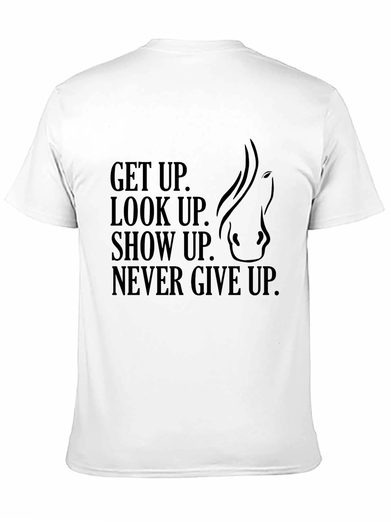 Black Horse Lover Motivation Black T-Shirt view 11