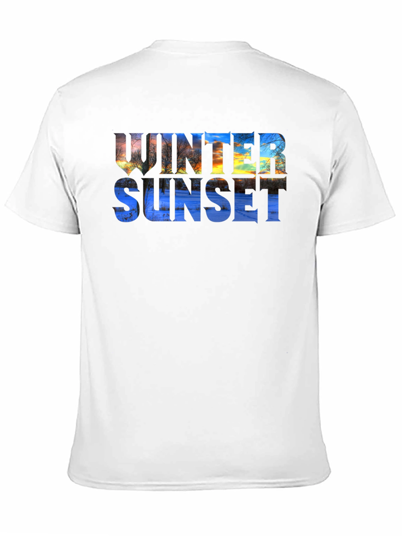 Black Winter Sunset Graphic T-Shirt - Stylish & Unique view 11