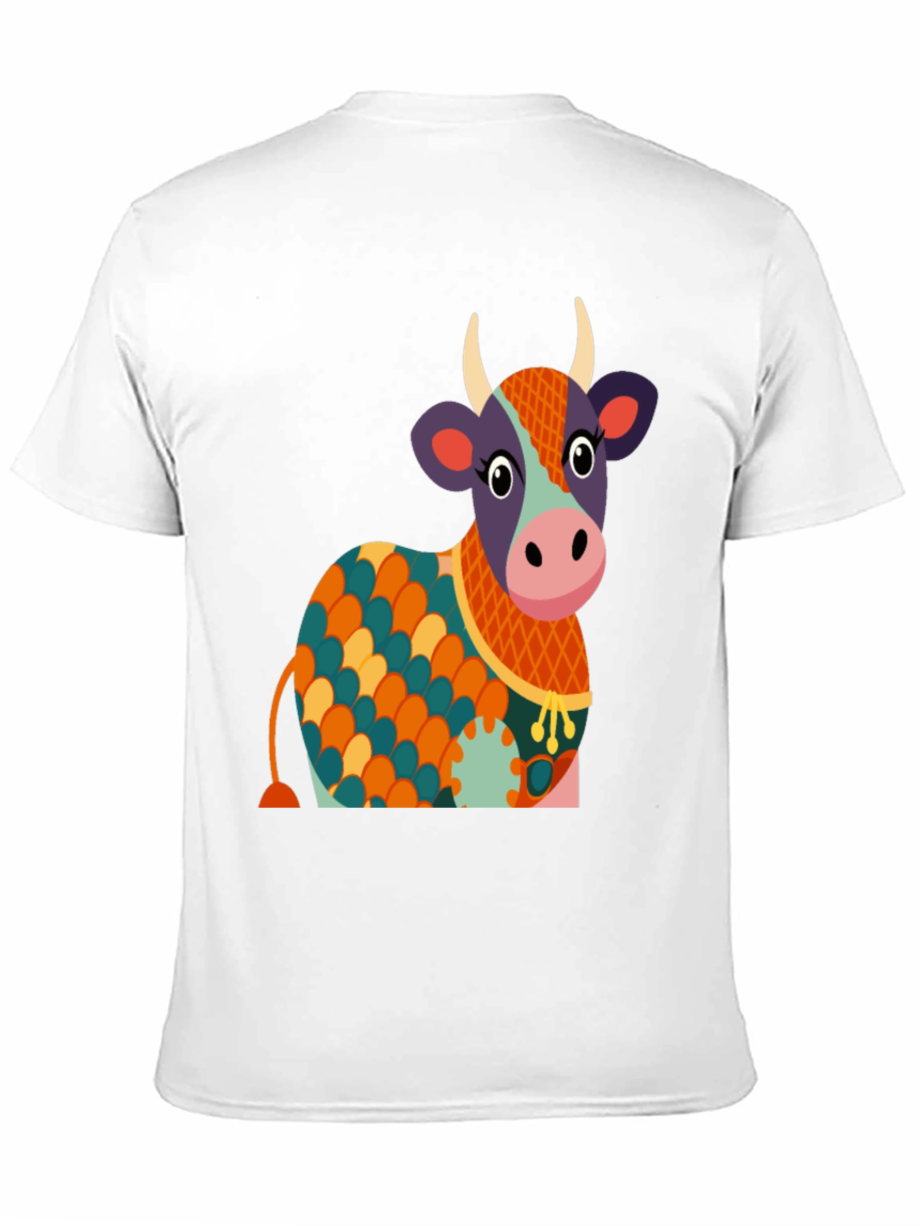 Black Cow Graphic Tee - Whimsical Print Shirt view 11