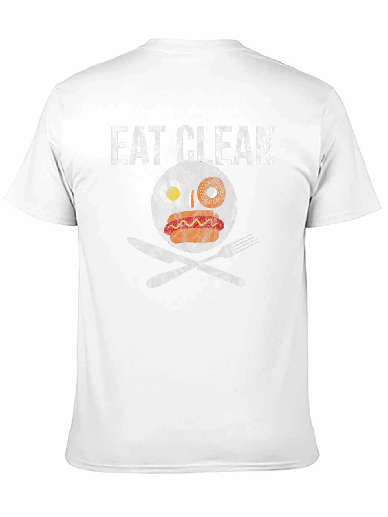 Black Eat Clean Graphic Tee Funny Foodie T-Shirt view 11