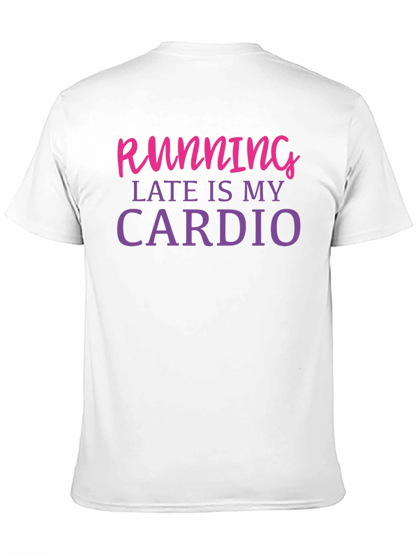 Black Running Late Is My Cardio Graphic Tee view 11