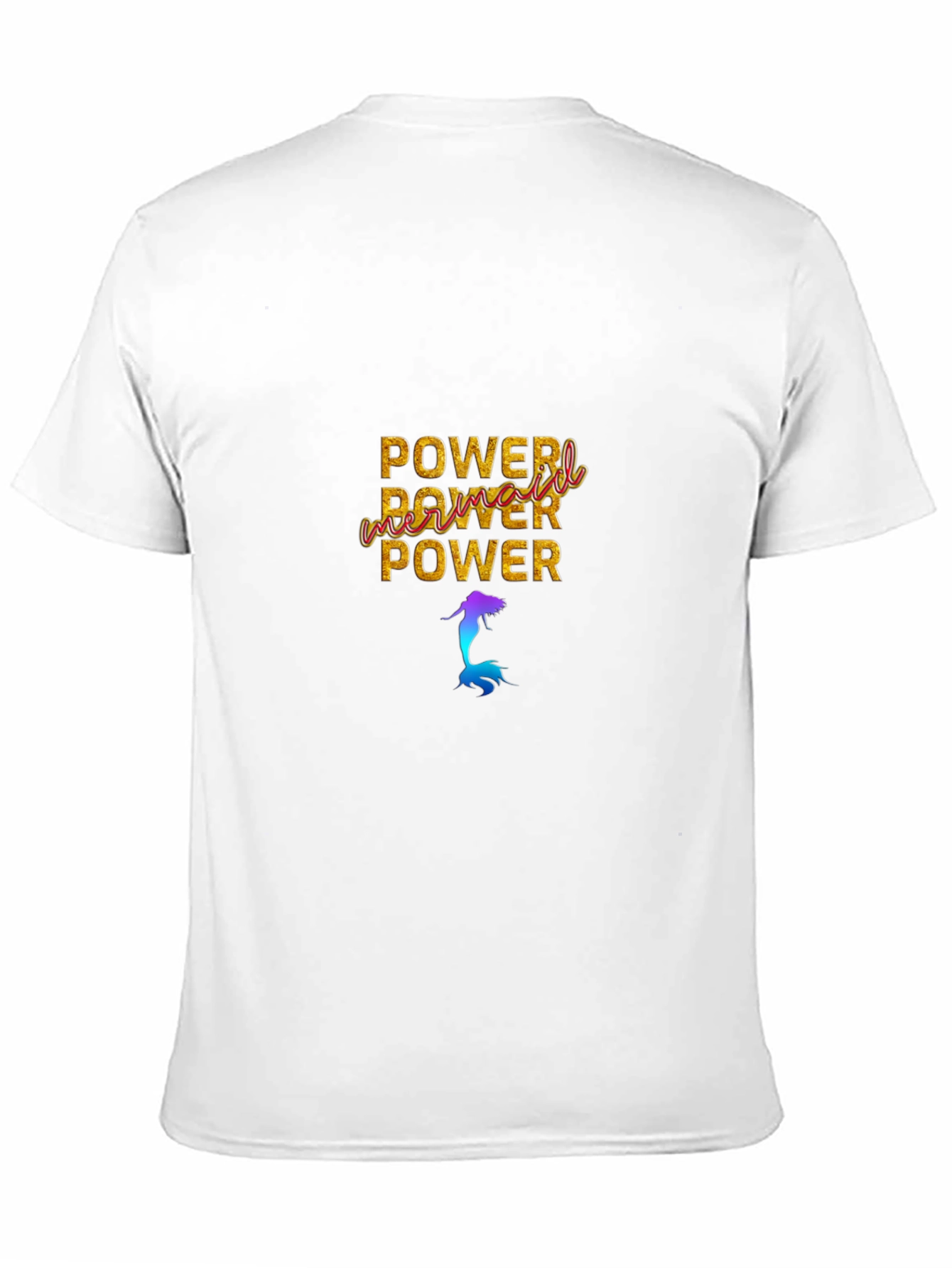 Black Mermaid Power Graphic Tee - Black Cotton Comfort view 11