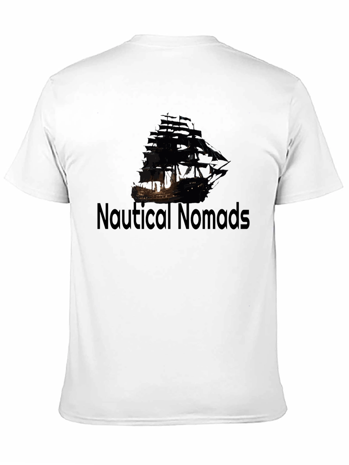 Nautical Nomads Black Pirate Ship Graphic Tee - 11