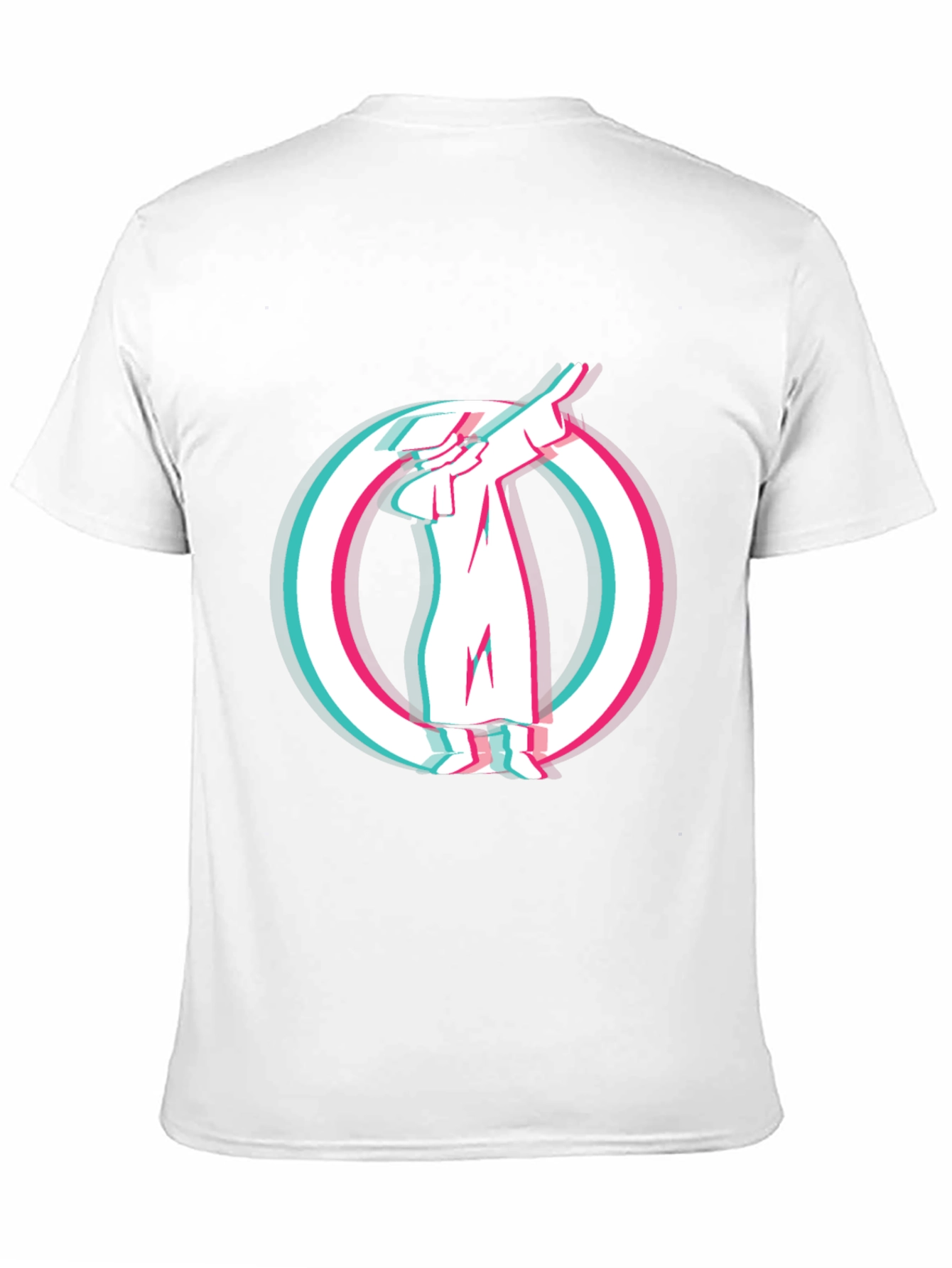 Black Dabbing Figure Graphic Print Tee - Black Cotton Blend view 11