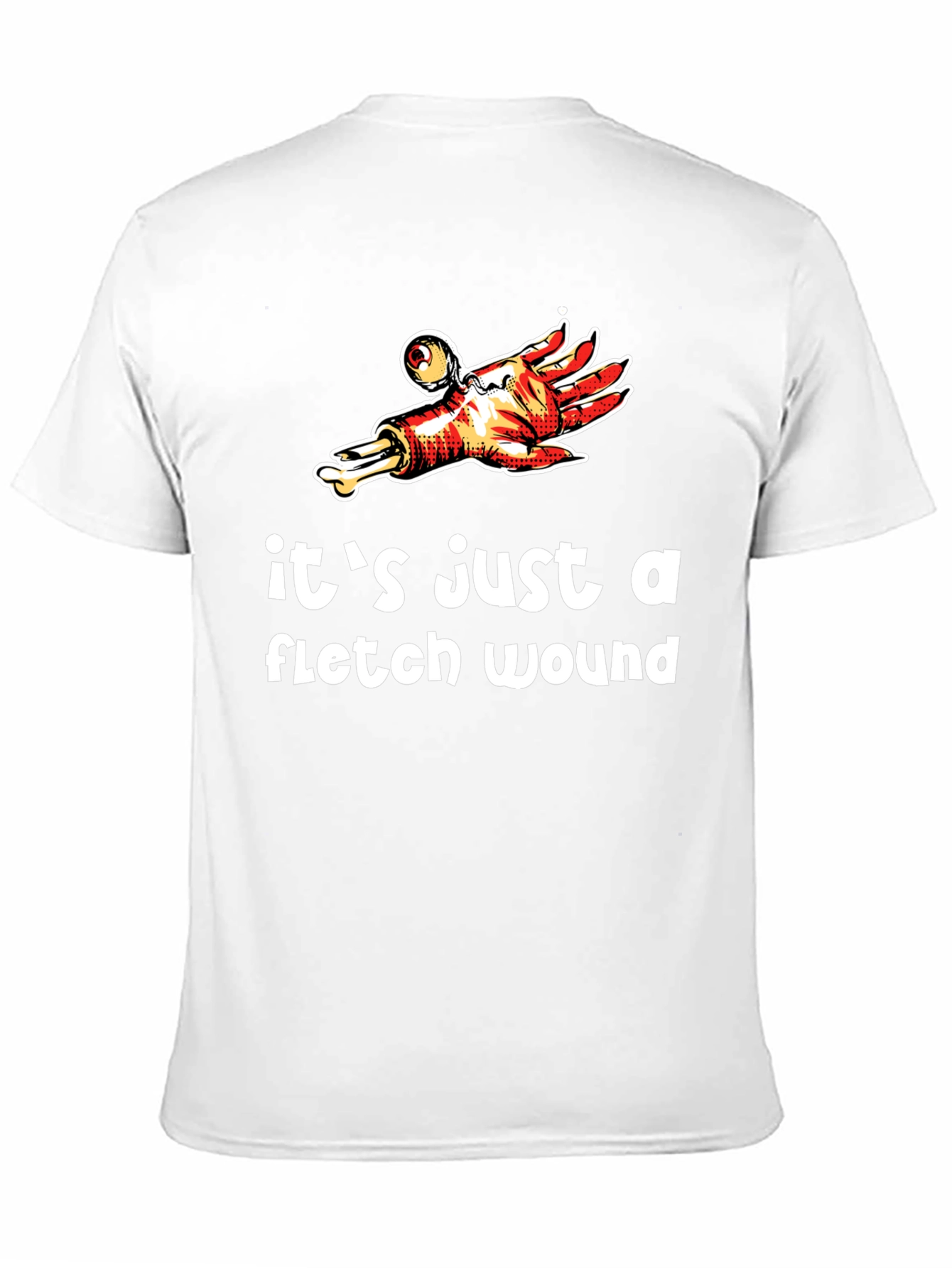 Black It's Just A Flesh Wound T-Shirt view 11