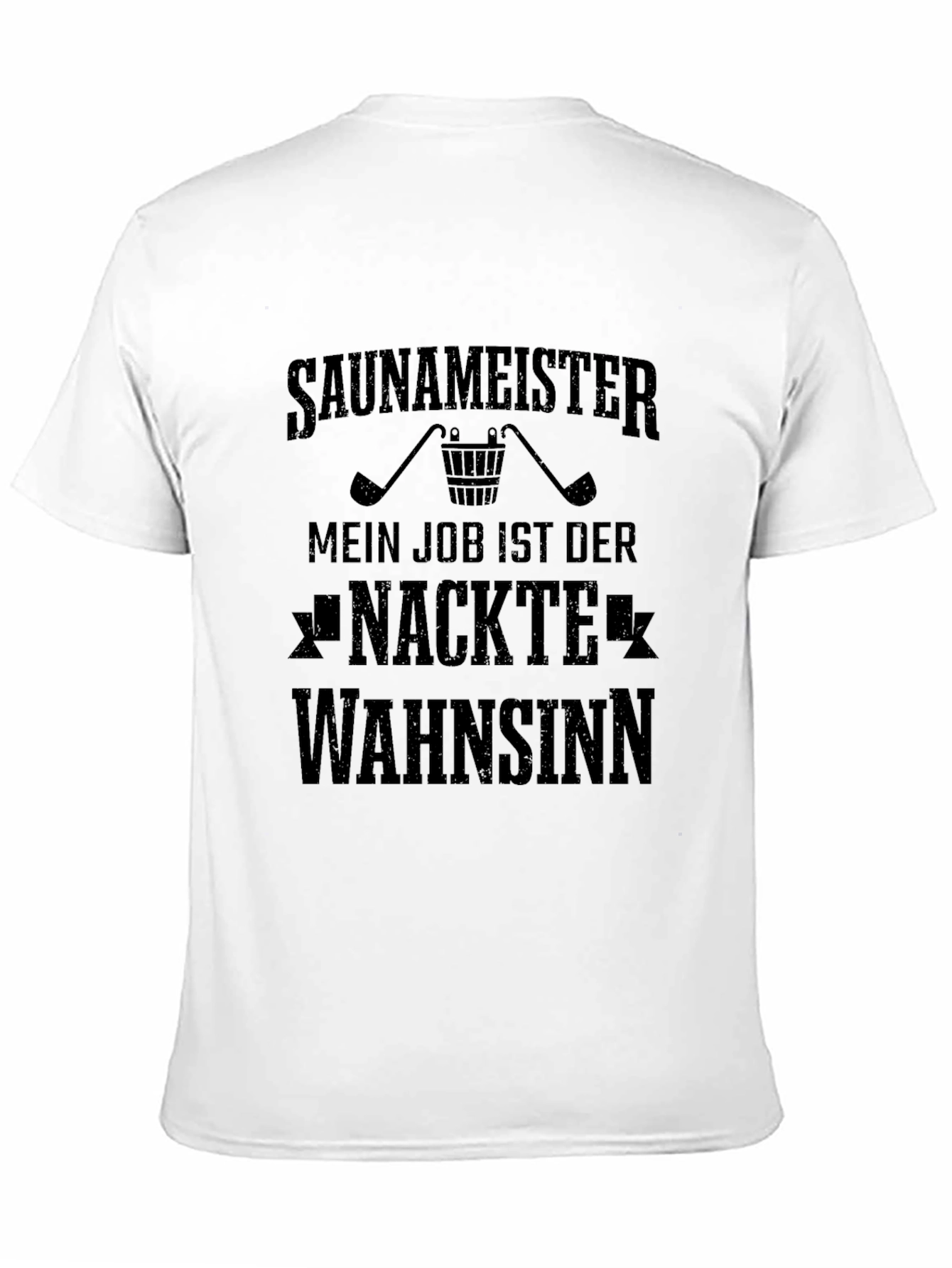 Black Saunameister Naked Madness Black Graphic T-Shirt view 11