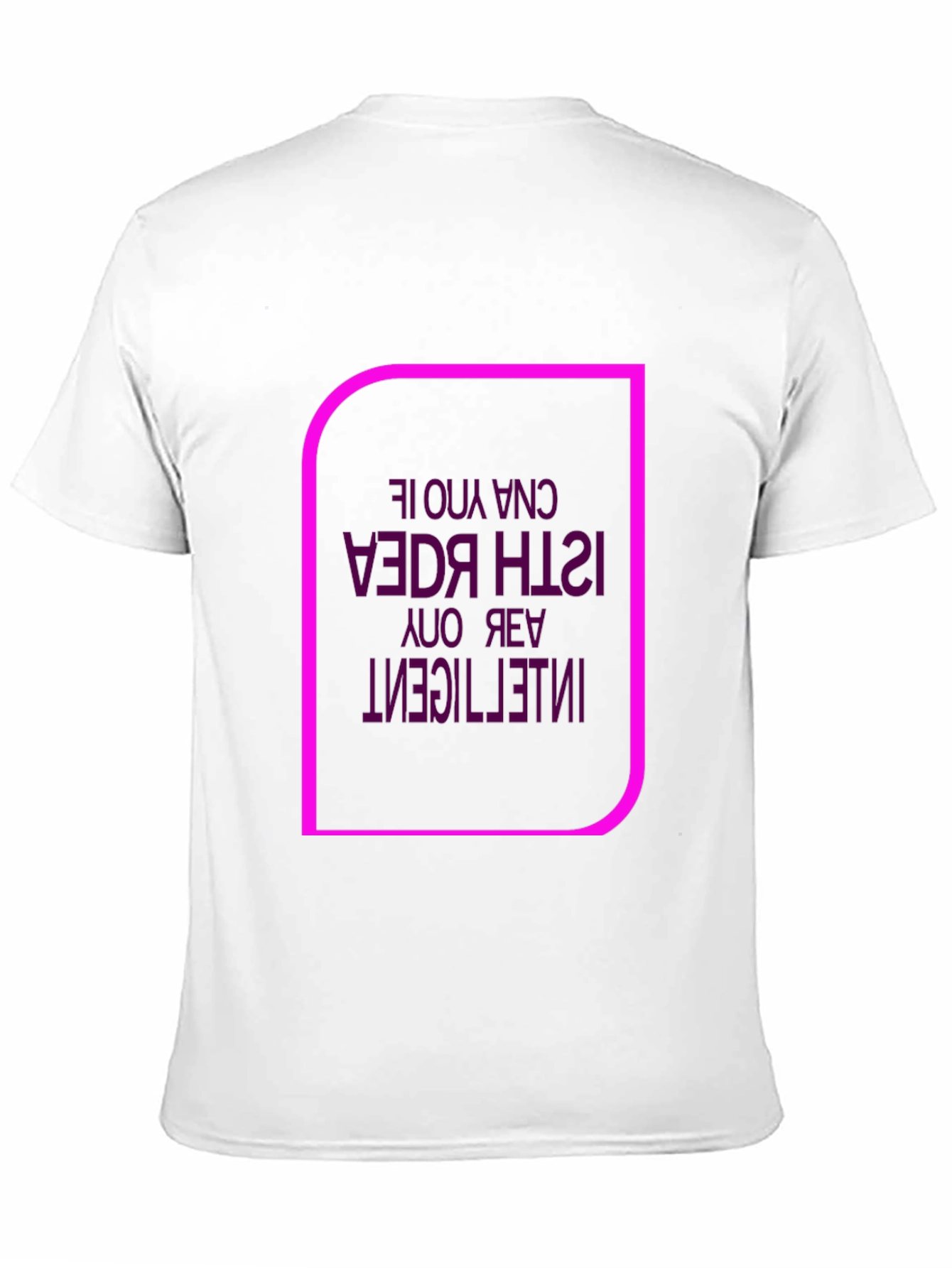 Black Unique Graphic Tee - Inverted Text Design view 11