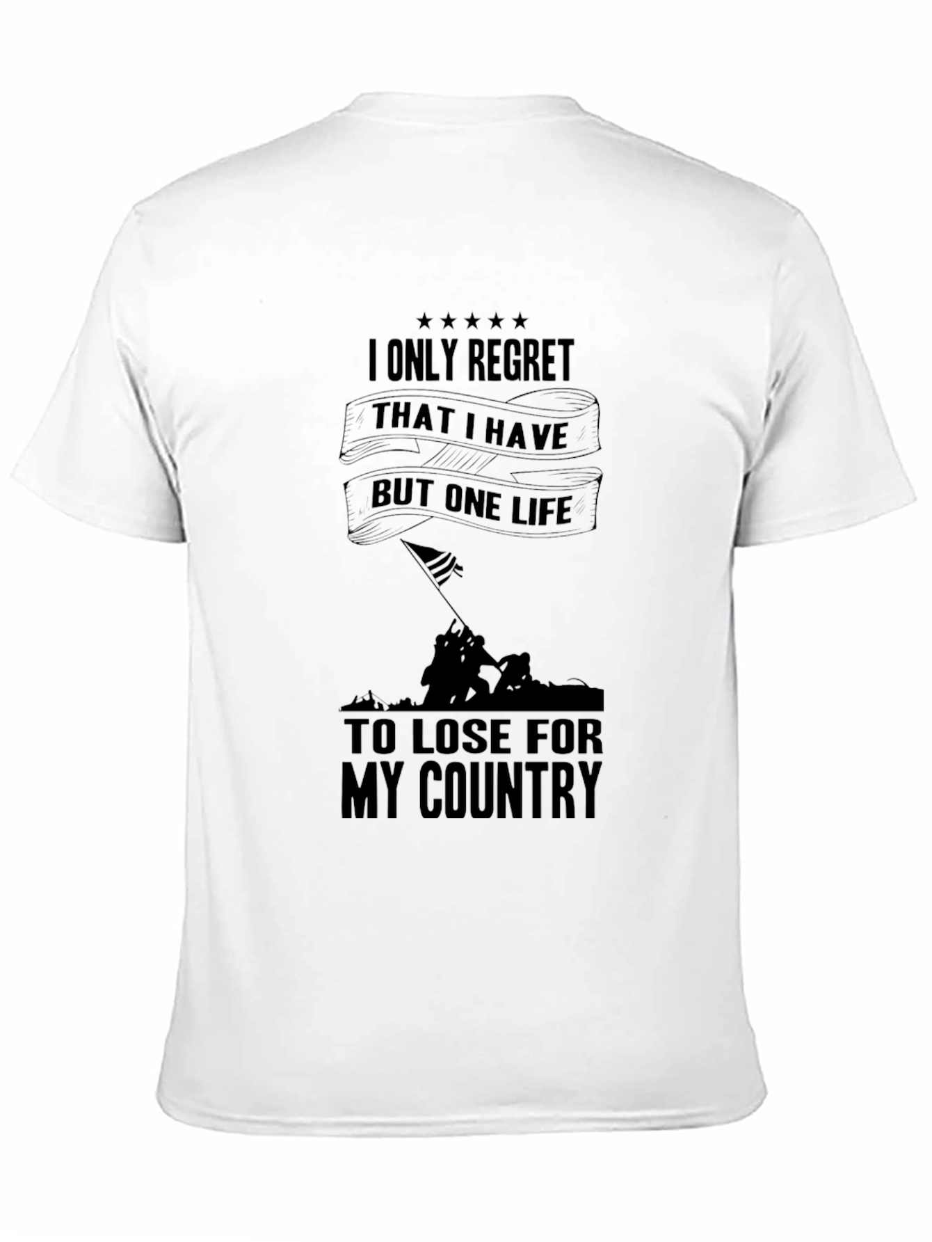 Black Patriotic "One Life" Graphic Tee - Black view 11