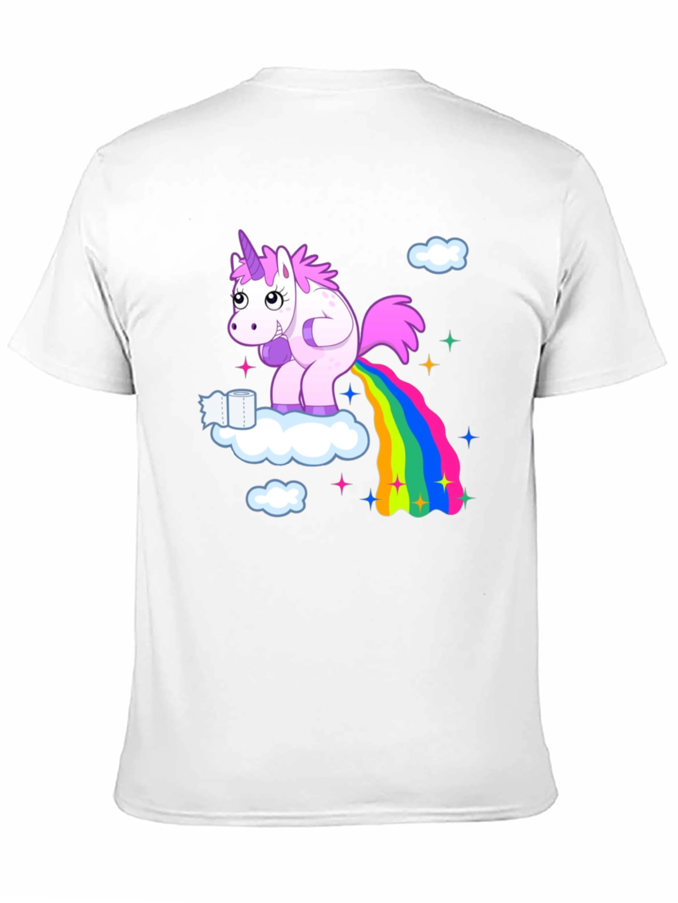 Black Unicorn Rainbow Humor T-Shirt view 11