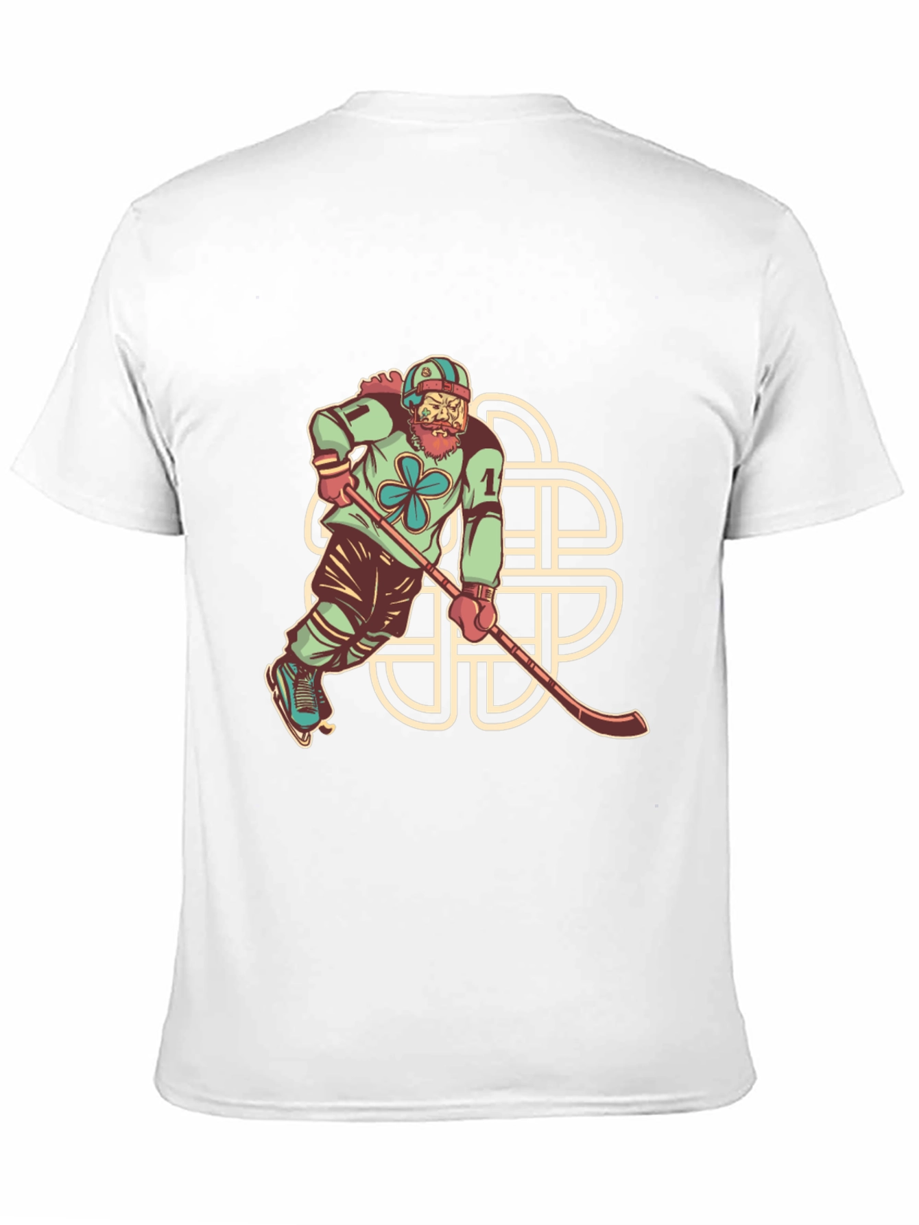 Black Lucky Hockey Player Graphic Tee - St. Patrick's Day view 11