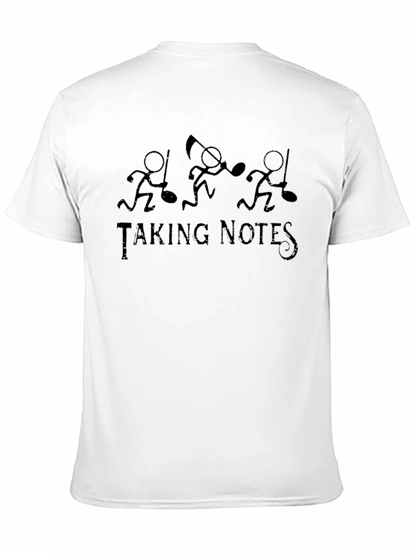Black Taking Notes Funny Graphic Tee - Black view 11