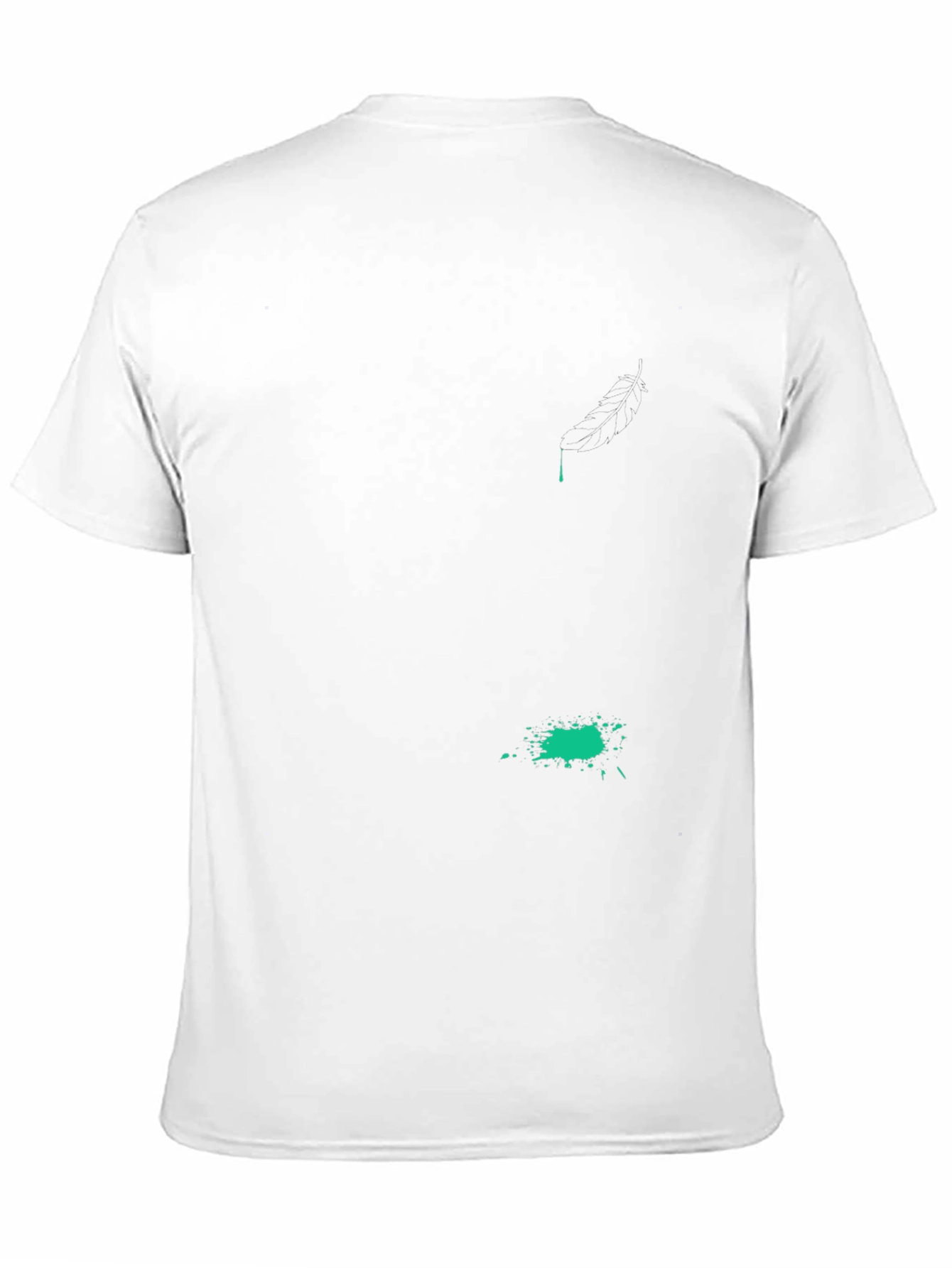 Black Black T-Shirt with Abstract Green Graphic view 11