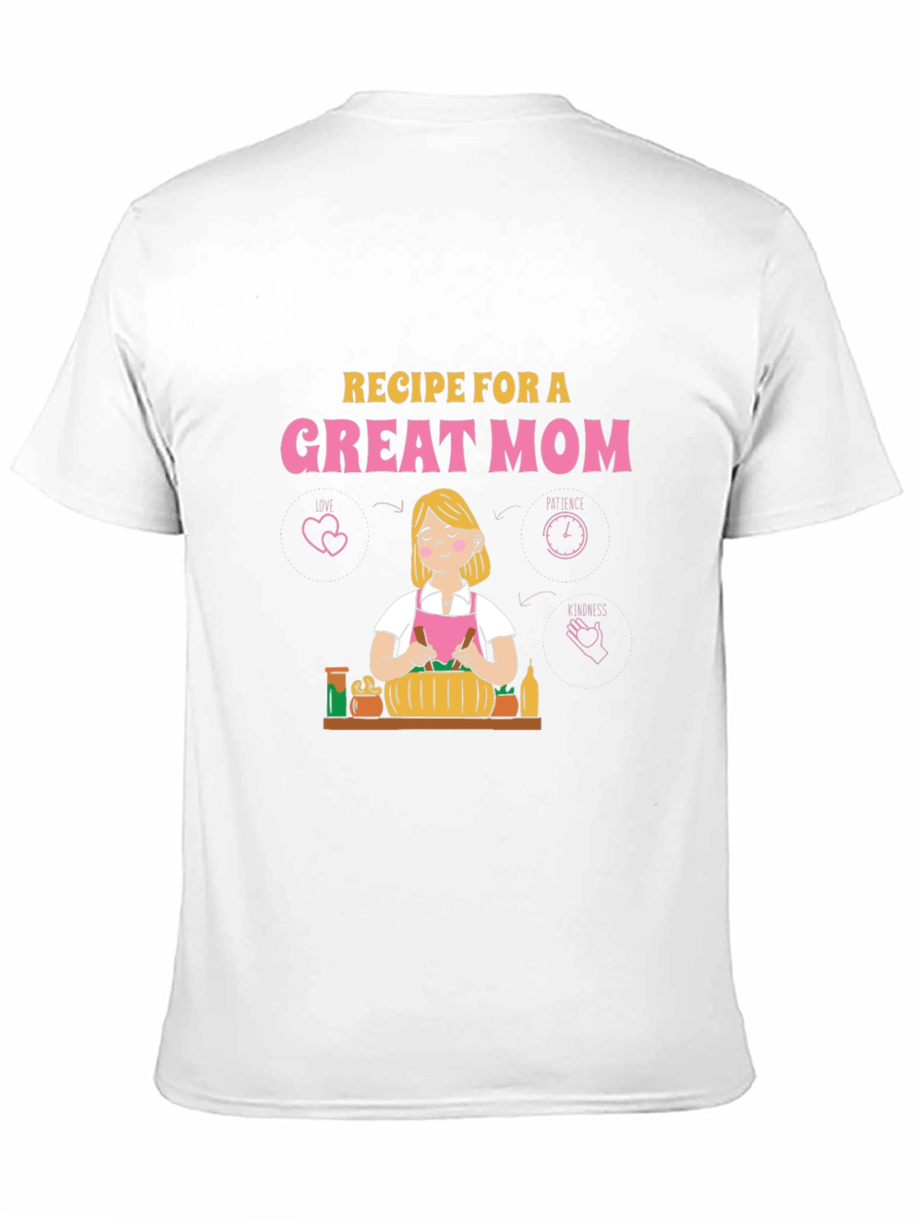 Black Recipe for a Great Mom Graphic T-Shirt view 11