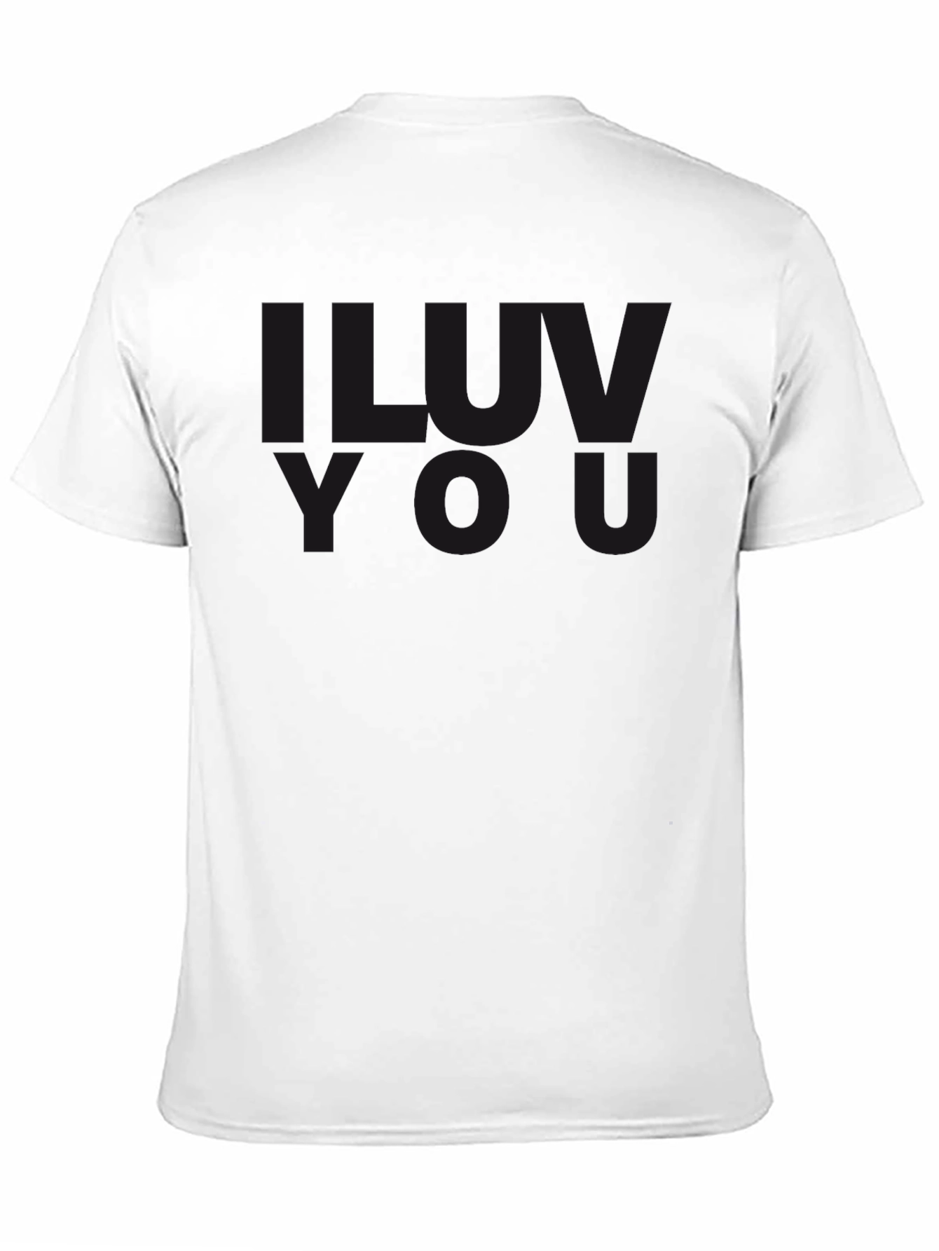 Black LUV U Graphic Tee - Soft Black T-Shirt view 11