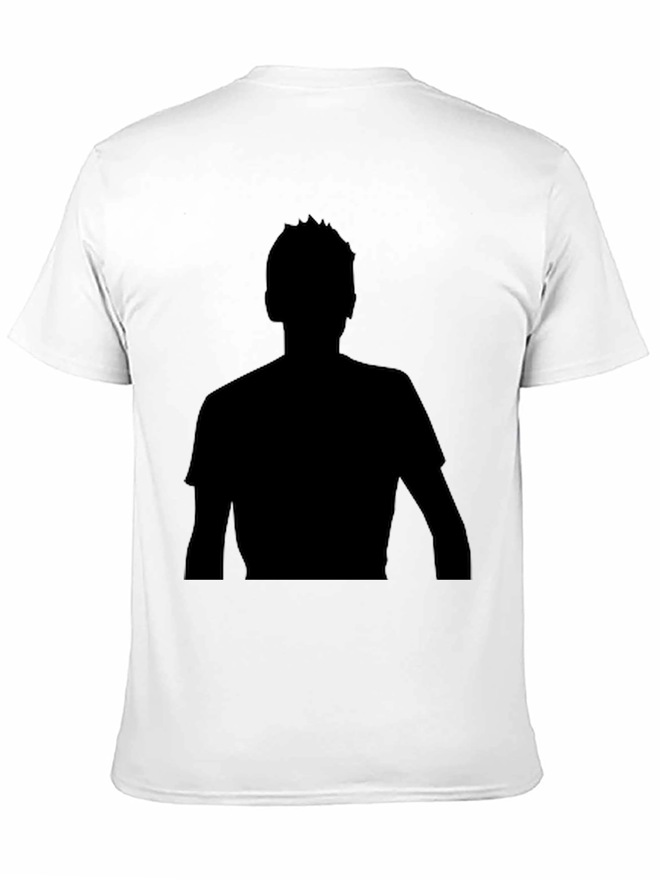 Black Silhouette Graphic Tee - Classic Black Cotton Blend Comfort view 11