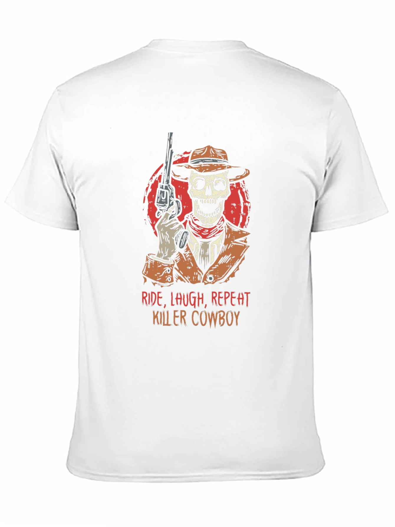 Black Ride, Laugh, Repeat Killer Cowboy Graphic Tee view 11