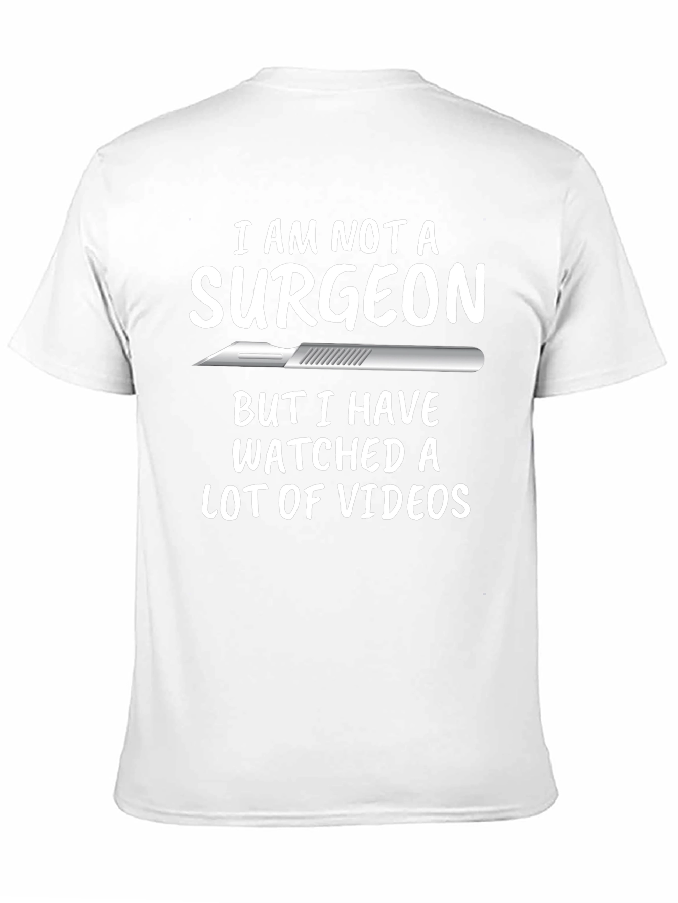 Black Funny "Not a Surgeon" Graphic T-Shirt view 11