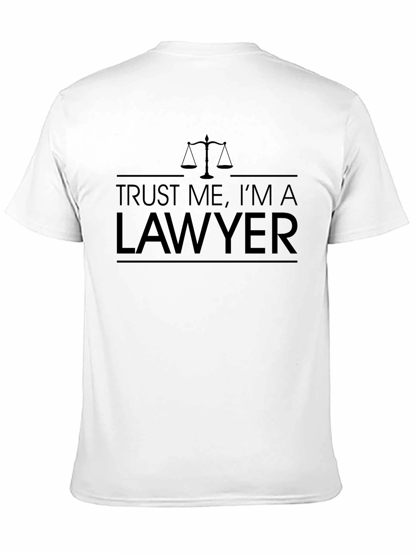Black Trust Me I'm A Lawyer T-Shirt - Justice Scale Graphic view 11